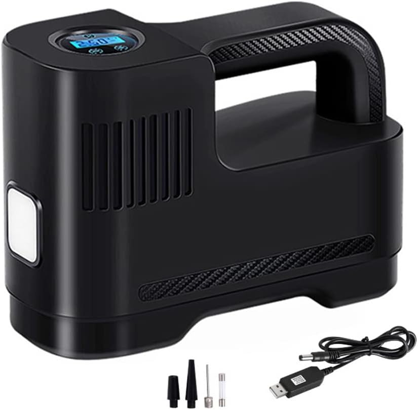 Tire Air Compressor Portable Wireless Tire Inflator Pump Digital Screen with LED Ligh for Car Bicycle Balls Kayak image number 5