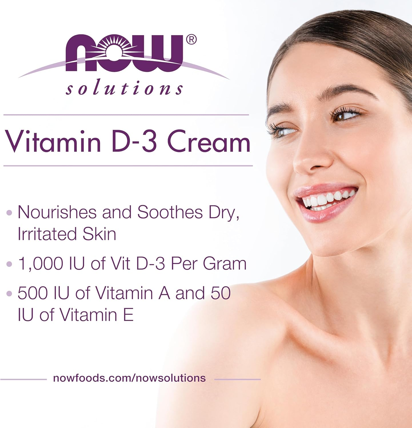 Now Foods Vitamin D-3 Full Body Cream, 4 Ounce image number 5