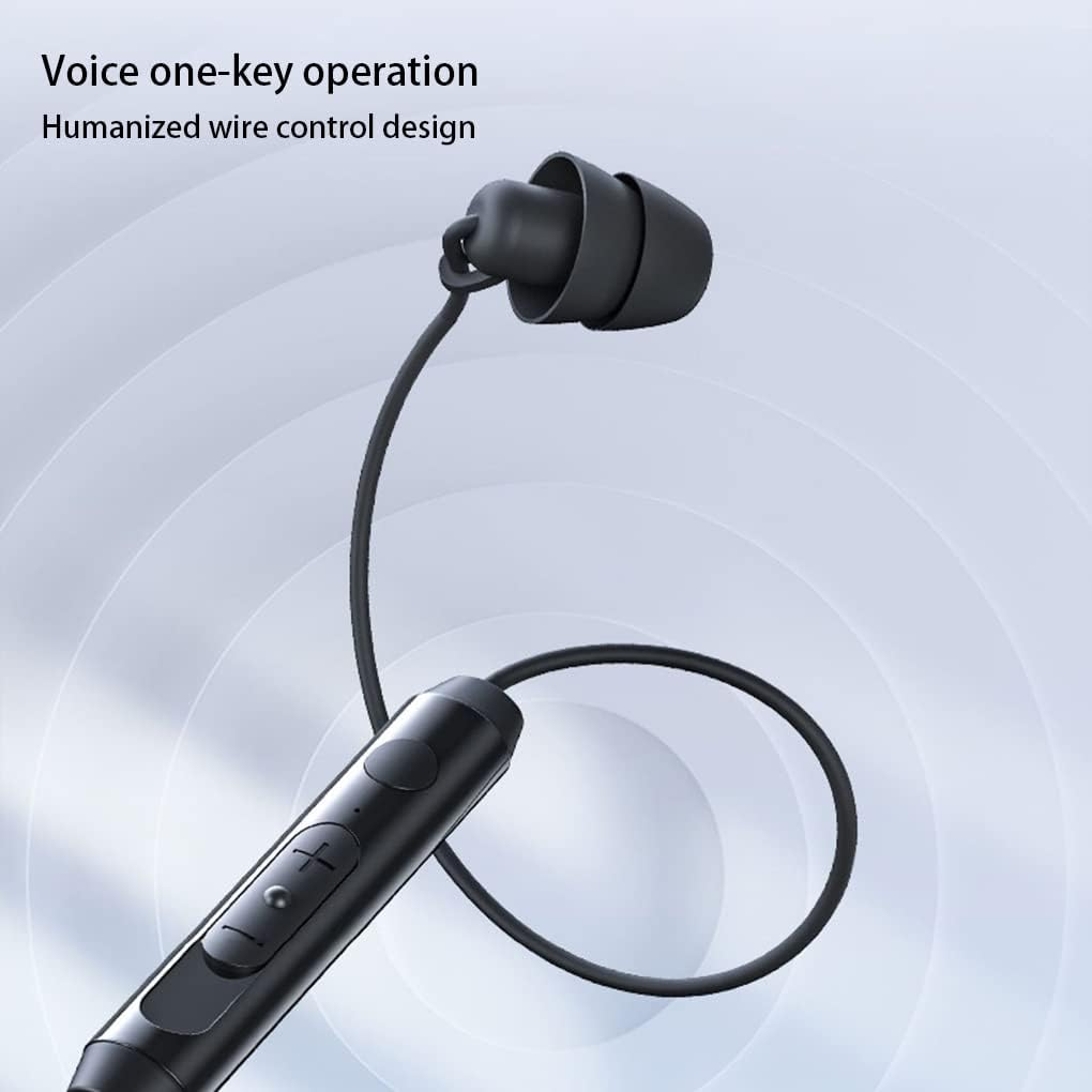 Anti-Noise Sleeping Headphones with Microphone Button Control Headset Noise Cancelling Earphone Supply Household, Double 3.5Mm Black