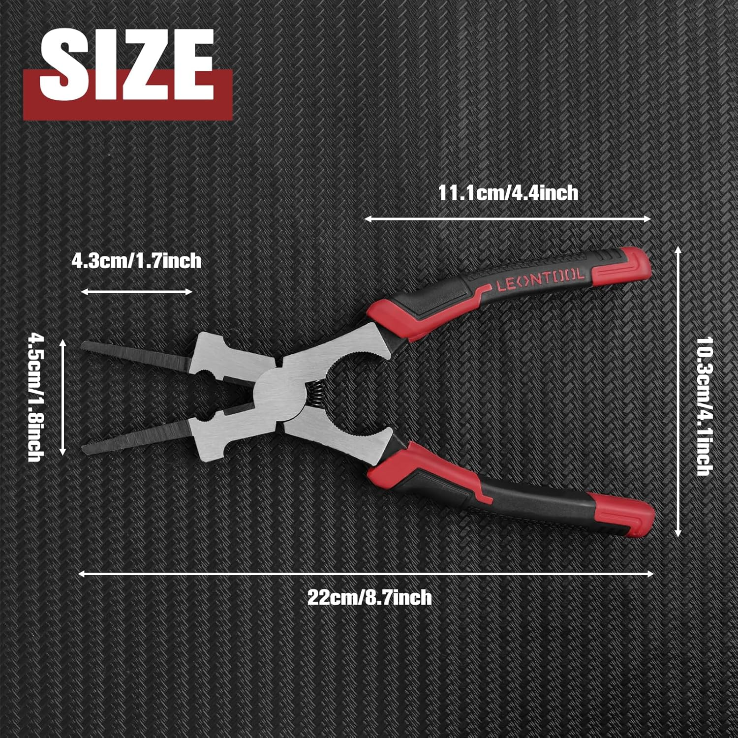 8.7" MIG Welding Pliers Multi-Function Welding Tools with MIG Nozzle Cleaner Wire Cutter Ergonomic Handle, Professional MIG Pliers for Welding, Electrical, Mechanical, Workshop and Home Use