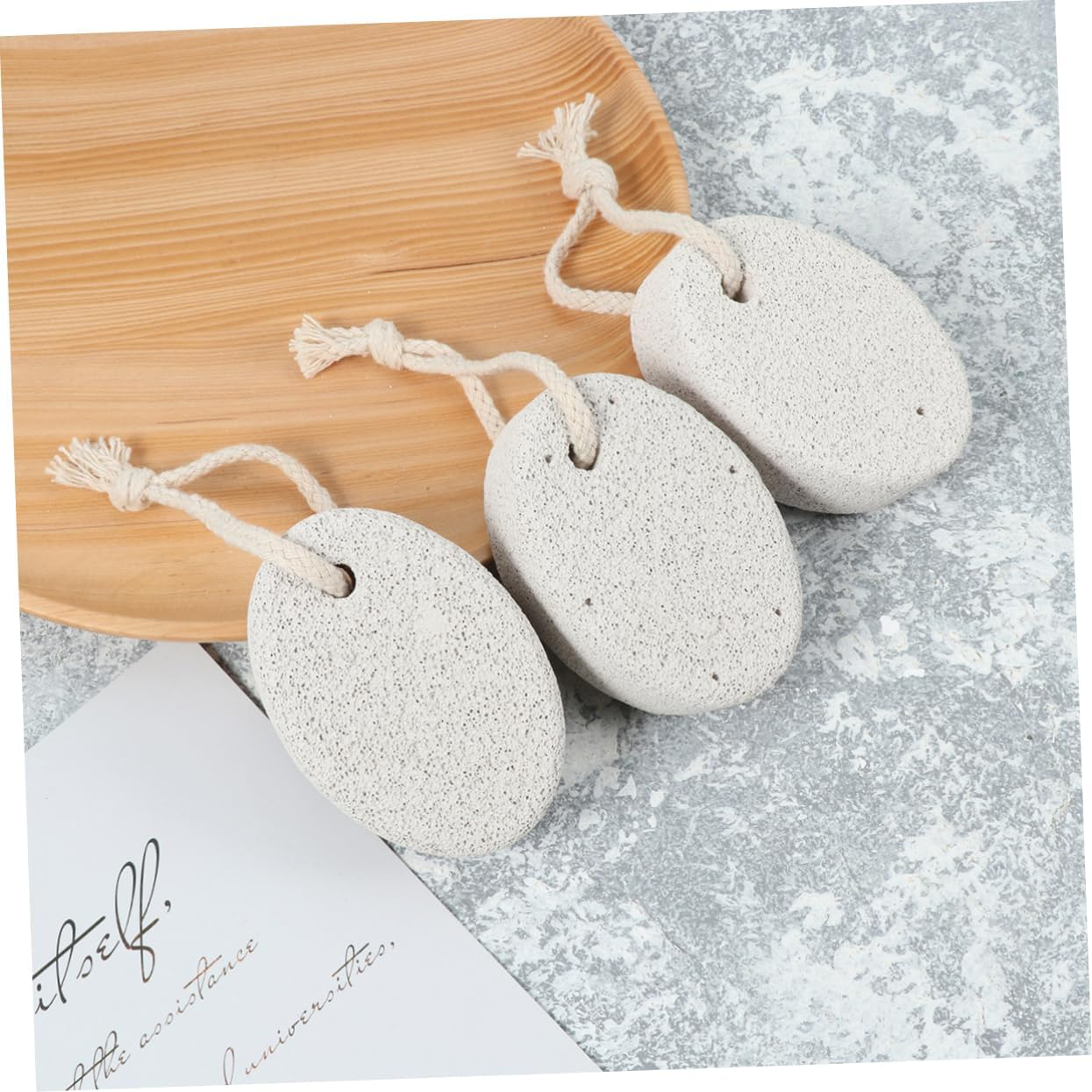 Minkissy 3Pcs Natural Stone Foot Pumice Stone Callus Remover Foot File Shower Scrubber