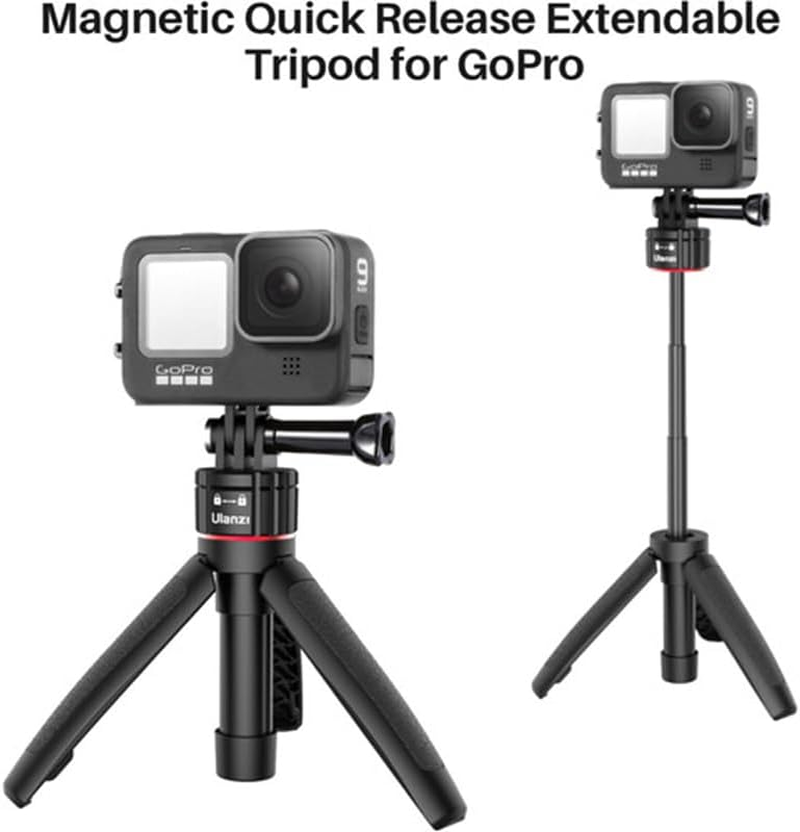 Ulanzi MT-31 Magnetic Quick Release Telescoping Tripod/3-Stage Telescopic Lightweight Selfie Stick for Gopro Series image number 2