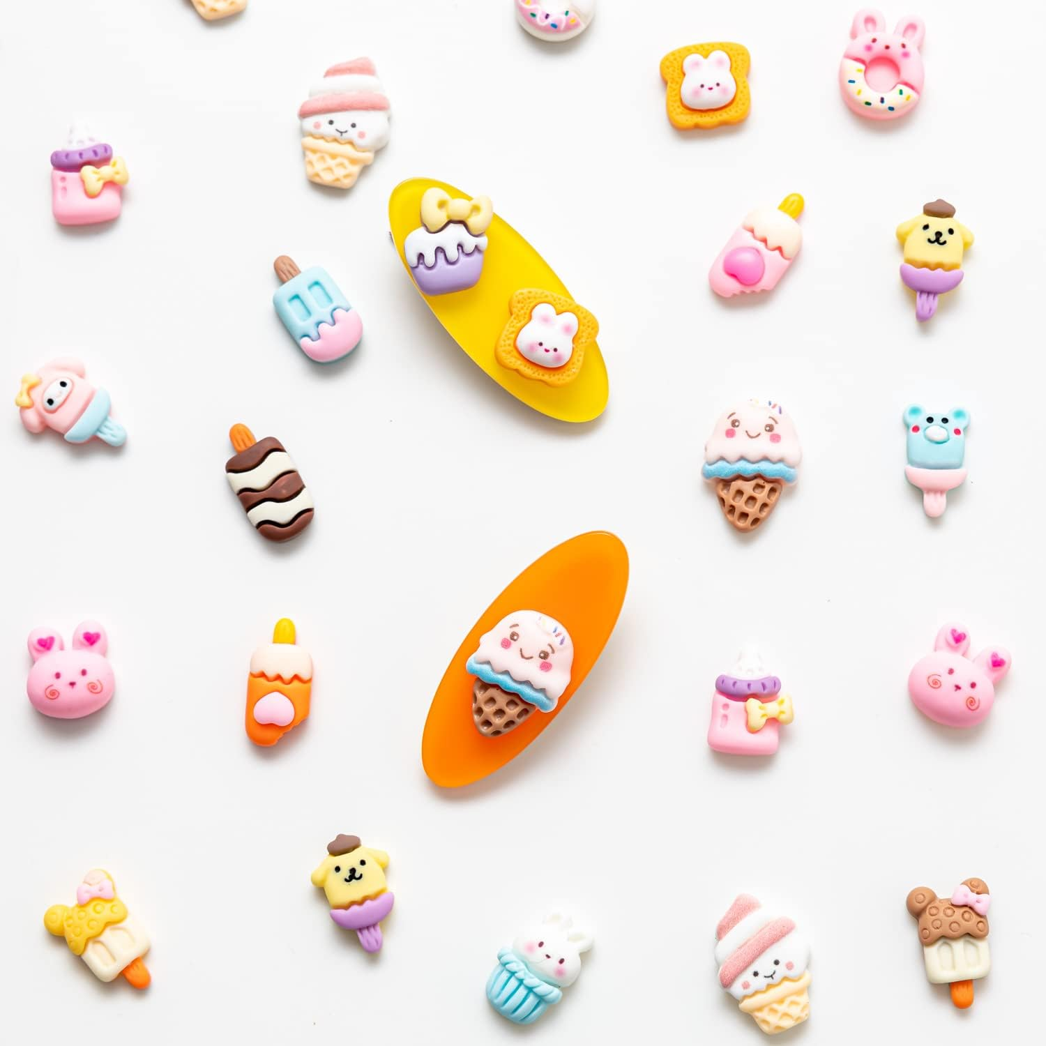 Slime Charms Cute Set - Mixed Lot Assorted Lovely Resin Flatback Cute Sets for DIY Crafts Making,Decorations,Scrapbooking,Embellishments,Hair Clip 25Pcs image number 5