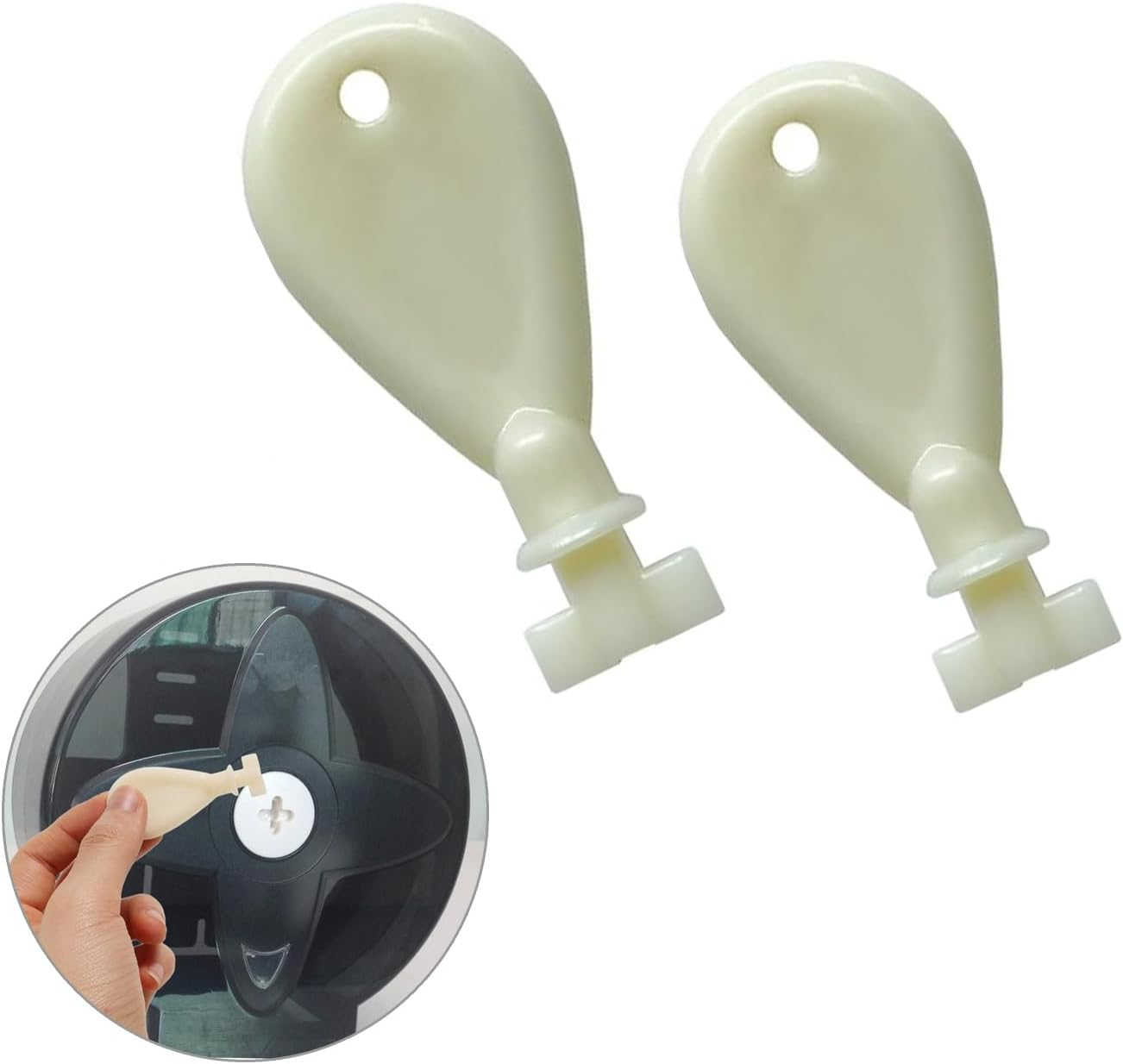 Yharnamite 2 Pcs Tissue Box Key, Paper Towel Toilet Paper Dispenser Key, Replacement Paper Towel Holder Spare Key for Home, Public, Office image number 1