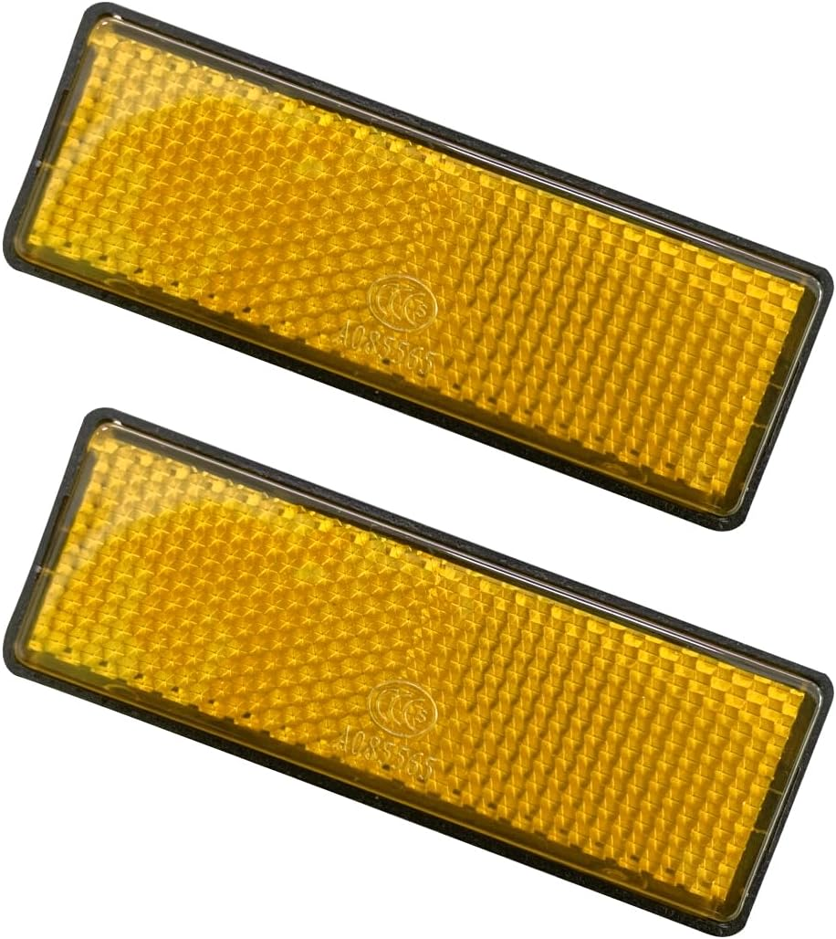 2 PCS Motorcycle Warning Reflectors, M6&times;1.0 Waterproof Plastic Reflective Warning Reflector, Motorcycle Rear Safety Reflector with Screw, Universal Motorcycle Accessories (L, Red)