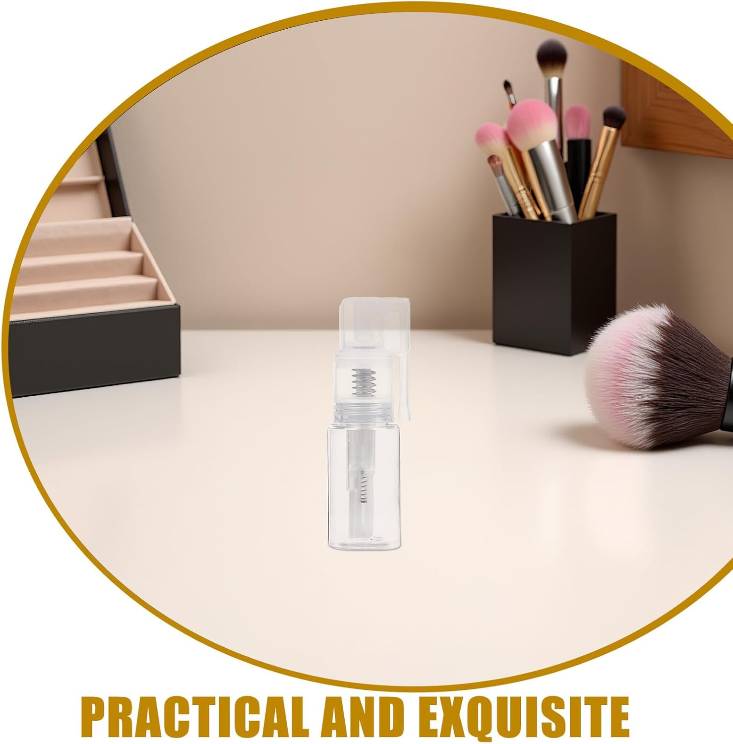 STOBAZA 2Pcs Clear Refillable Spray Bottles with Nasal Nozzle Medical Powder Dispenser Lightweight Pet for Travel and Daily Use image number 2