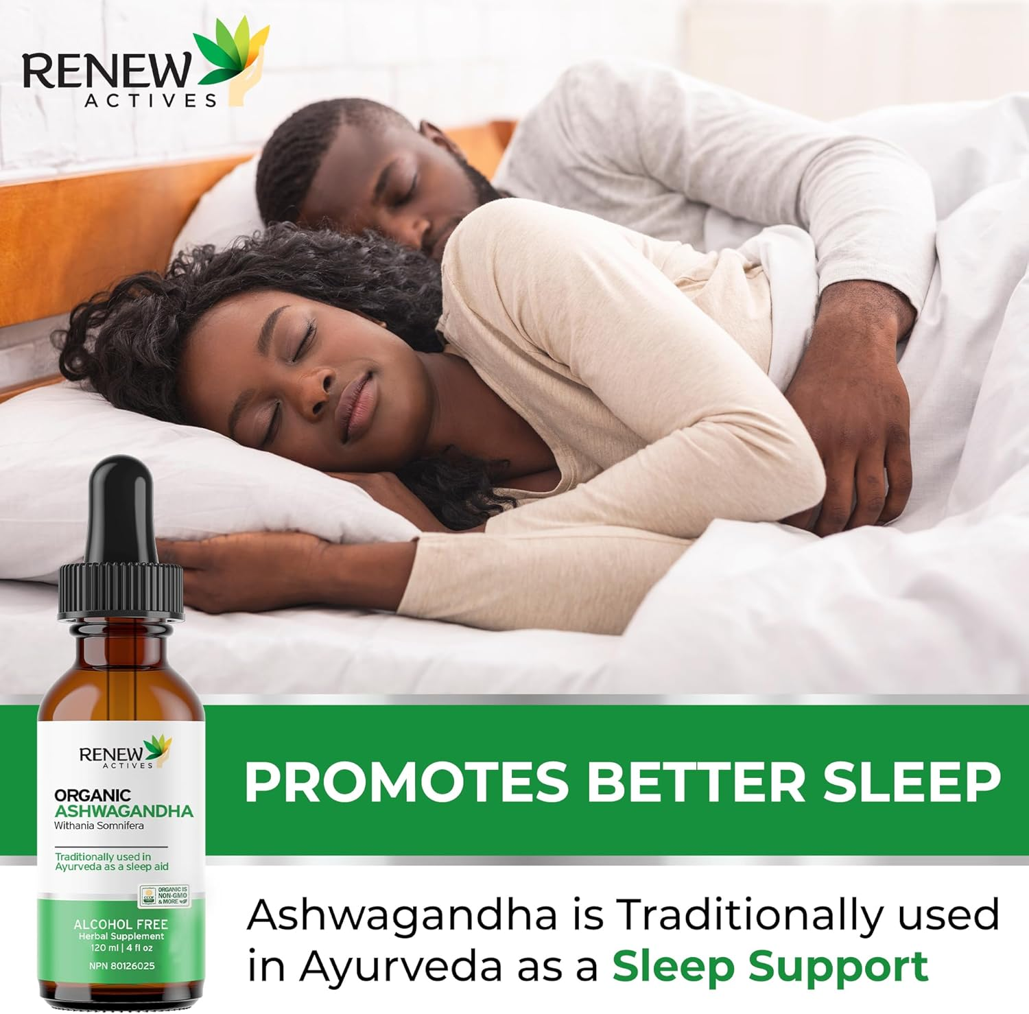 Renew Actives Organic Ashwagandha Liquid &ndash; Fast-Absorbing Formula for Cognitive Function, Memory, Energy, Stress Reduction, Restful Sleep, Immune Health, Vitality & Mental Clarity &ndash; 120 Ml image number 6
