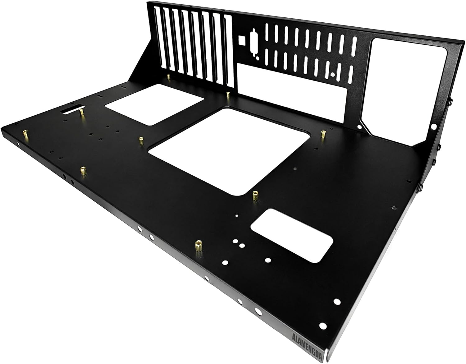 ALAMENGDA DIY Gaming Computer Case, ATX Open Chassis Case Rack for ATX/M-ATX/ITX Motherboards,Widely Body Heat Dissipation Design, SSD Motherboards Accessories