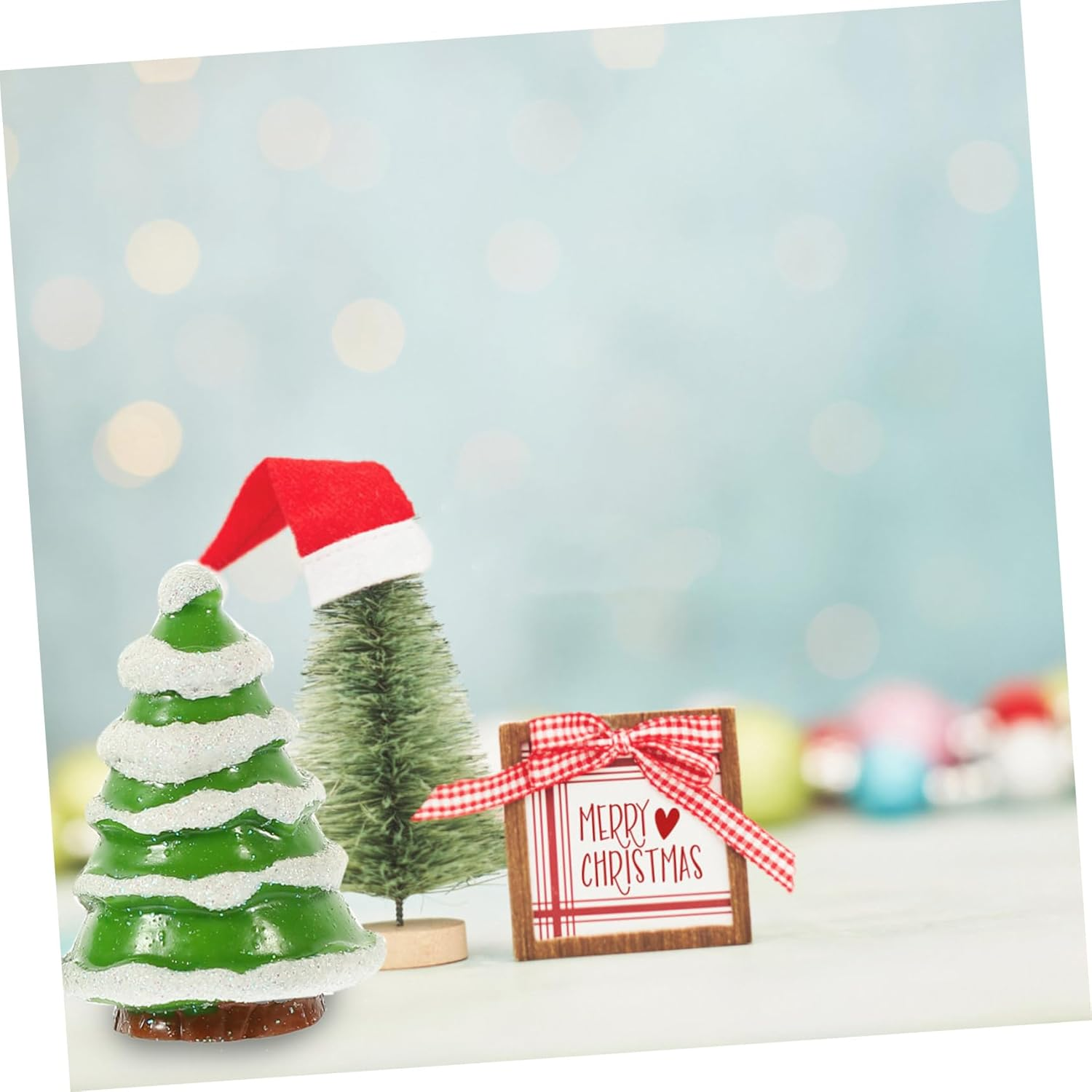 12Pcs Mini Xmas Tree Decoration Assorted Christmas Decoration Artificial Xmas Tree image number 2