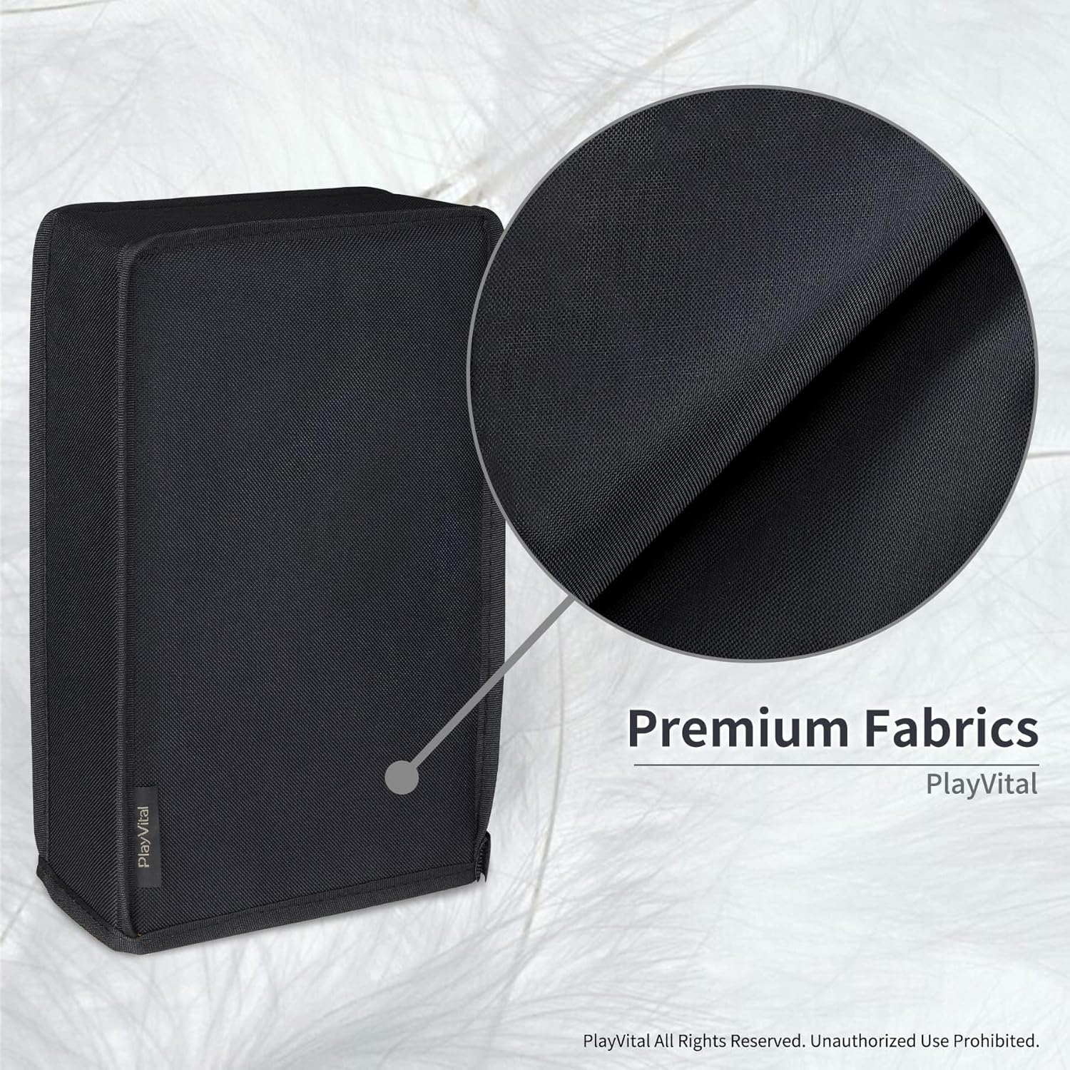 Playvital Black Nylon Vertical Dust Cover for Xbox Series S Console, Soft Neat Lining Dust Guard, anti Scratch Waterproof Cover Sleeve for Xbox Series S Console image number 1