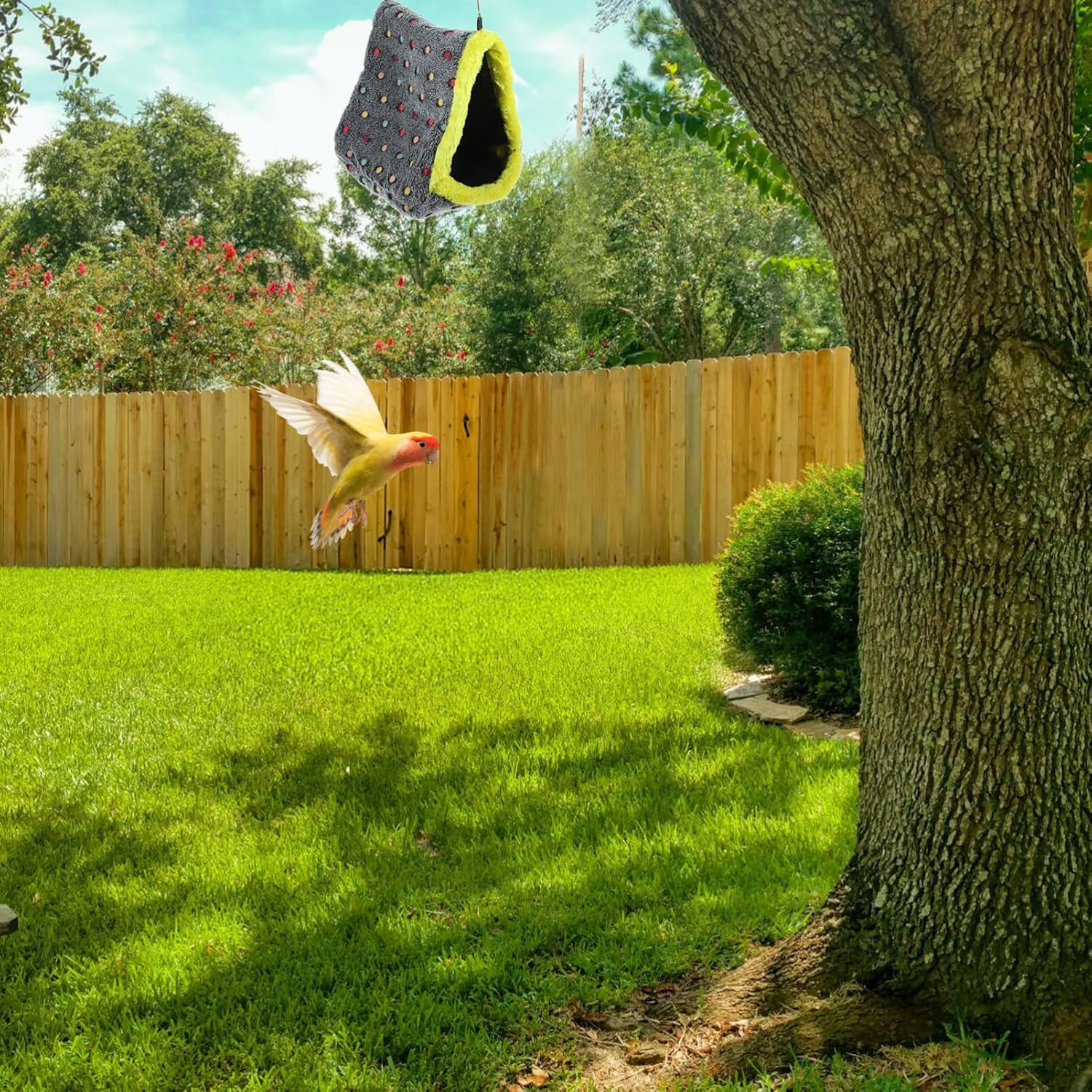 Mipcase Nest House Hammock Comfortable Bird Bed for Cage Bird Cage Accessories for Parakeets Hanging Parrot House Winter Hammock image number 2