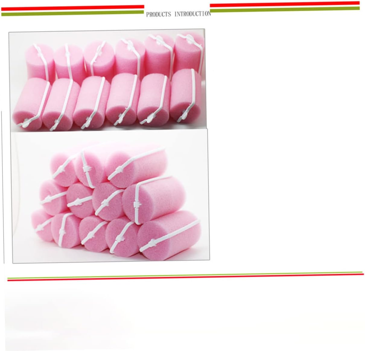 24Pcs Sponge Roller Foam Rollers Hair Curlers Hair Flexible Curlers Sponge S for Foam S for Dressing Tools - Pinkx3Pcs image number 6