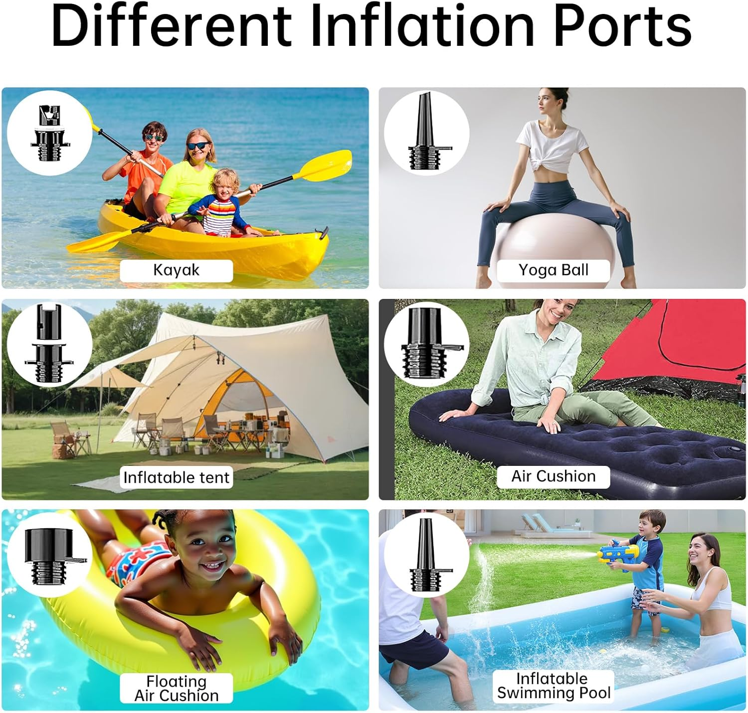 7JI Rechargeable Electric Sup Pump, 20 PSI with Battery Portable Paddle Board Pump Intelligent Dual Stage Inflation & Deflation, Auto-Off, Inflatable Air Pump DC 12V Car Connector image number 1