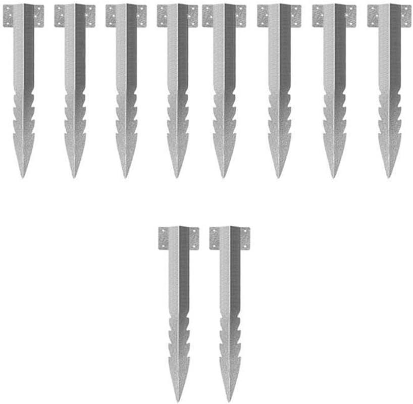 10 Pcs Railway Sleeper Bracket,Metal Stake Heavy Duty,Fence Post Repair Anchors Ground Spikes, Metal Stake for Ground,Raised Garden Bed,Wooden Garden Edging Border,Driveway,Path Edging image number 2