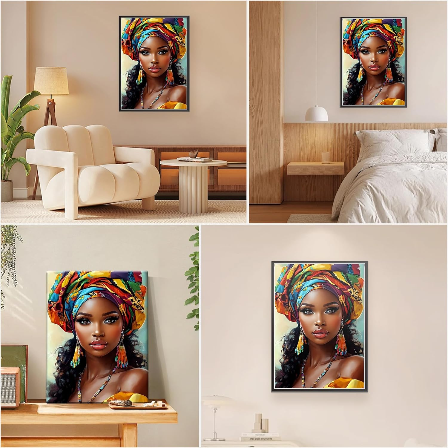 MEIYUDA Painting by Numbers Adults with Frame, DIY Set Adult Women Craft Set, 3 Brushes and Acrylic Paint, DIY Hand Painted Oil Painting Kit as a Gift and Home Decoration 30 X 40 Cm image number 2