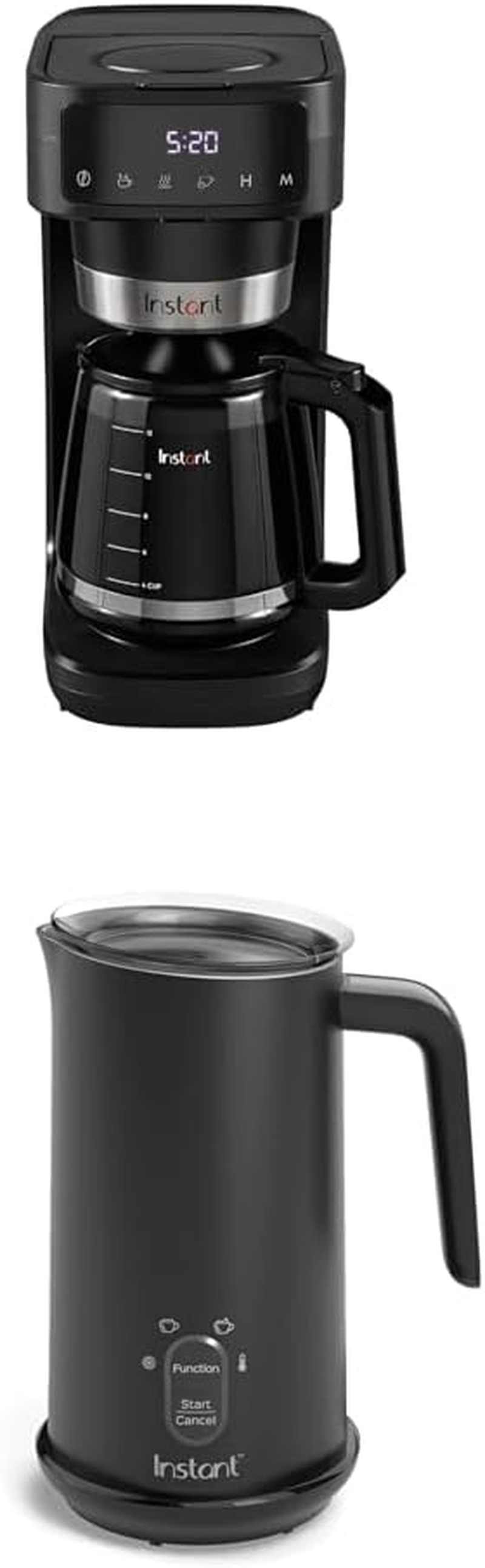Instant 12 Cup Drip plus Coffee Maker + [50% OFF] Milk Frother