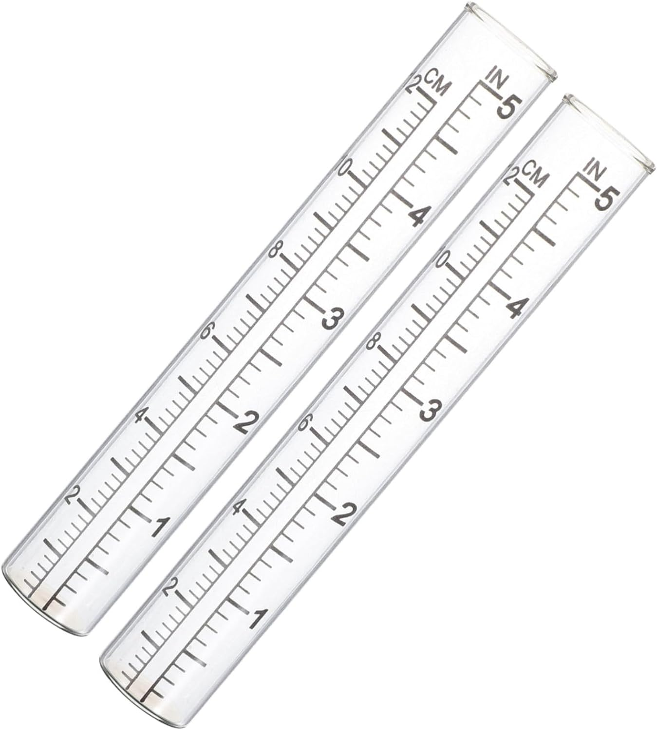 CLISPEED 2Pcs Grass Gauge Garden Water Measuring Tool Large Rain Gauge Outdoor Decorative Replacement Tube Transparent image number 2