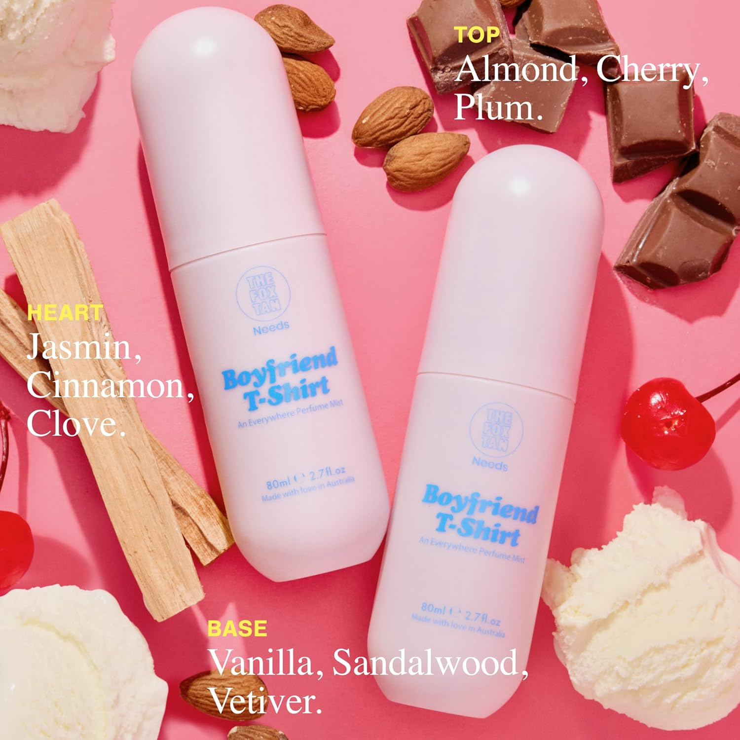 The Fox Tan Everywhere Perfume Mist, Boyfriend'S T-Shirt Scent, Spray for Women & Men, Long-Lasting Fragrance, Vegan & Cruelty-Free, 80Ml image number 2