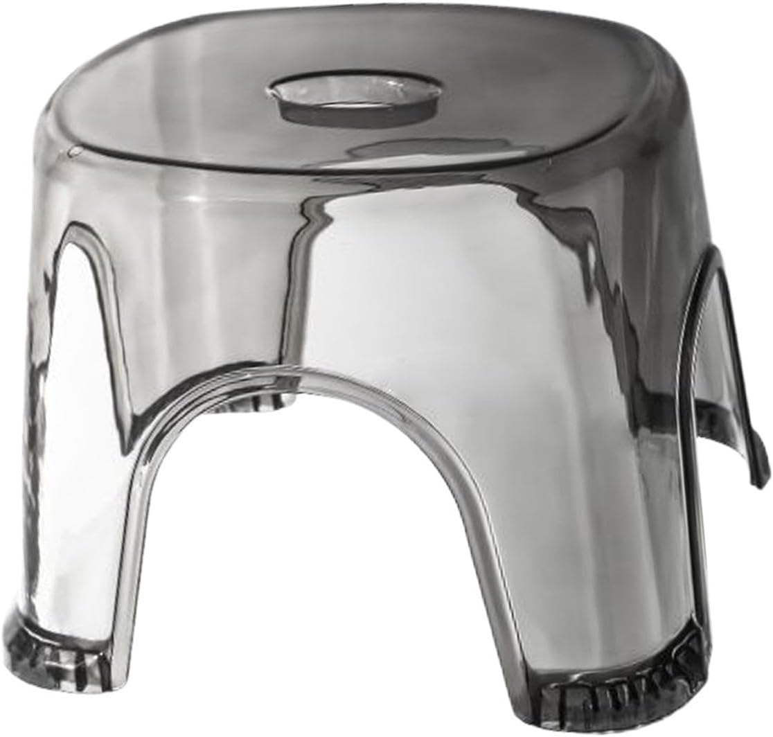 Clear Shower Foot Stool - Non-Slip Waterproof Transparent Stool - Clear Seat, Shower Corner, Corner Bench for Bathroom Bedside Small Spaces