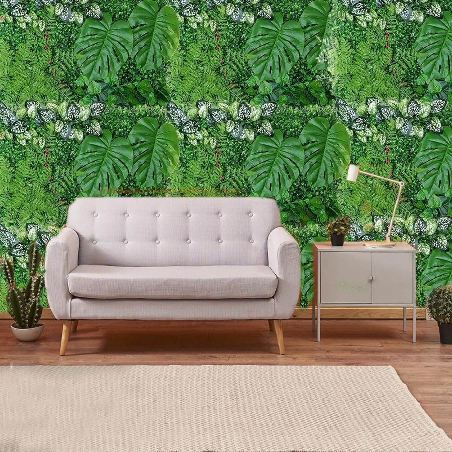 Artificial Grass Wall Decor - Realistic Balcony Decor | Artificial Boxwood Panel Topiary Hedge Plants Privacy Hedge Screen Sunscreen Sunscreen Artificial Hedge Fence, Eco-Friendly Wall Plants | image number 4