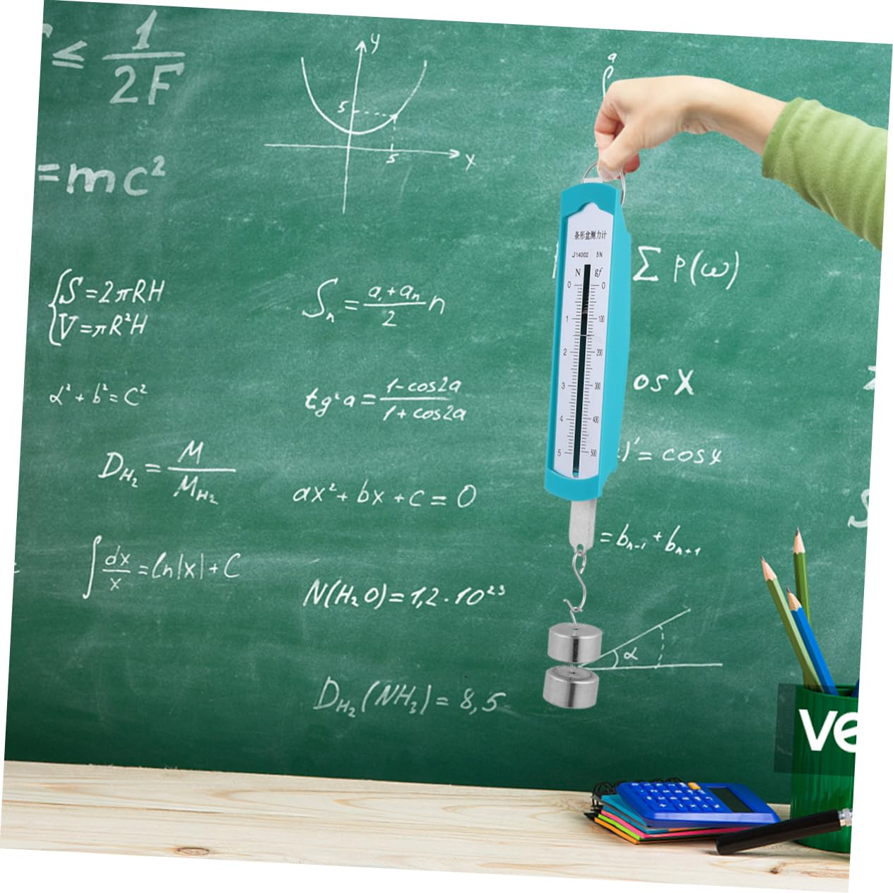 FELTECHELECTR Spring Dynamometer Kit 11Pcs Hook Codes Bar Plastic Materials Mechanics Experiment Tool for Boys and Girls image number 2