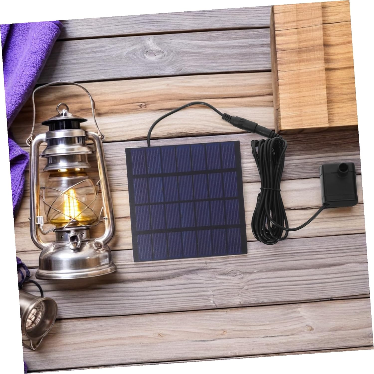 COHEALI Solar-Powered Garden Fountain with Built Pump Solar Panel Water Feature for Patio Easy Installation Outdoor Landscape Waterfall Fountain image number 4