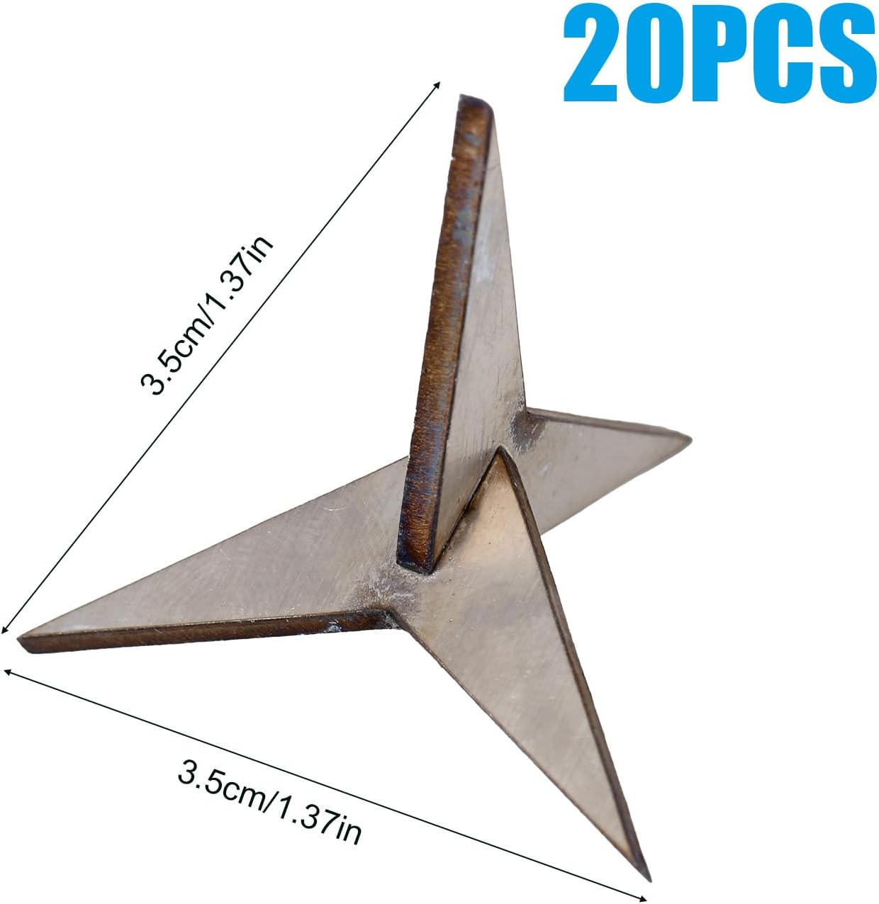 20Pcs anti Bird Spikes, Stainless Steel Caltrops Tire Puncture Spikes Bird Repellent Effective Territory Protection Tool for Roofs Fences & Ledges image number 4