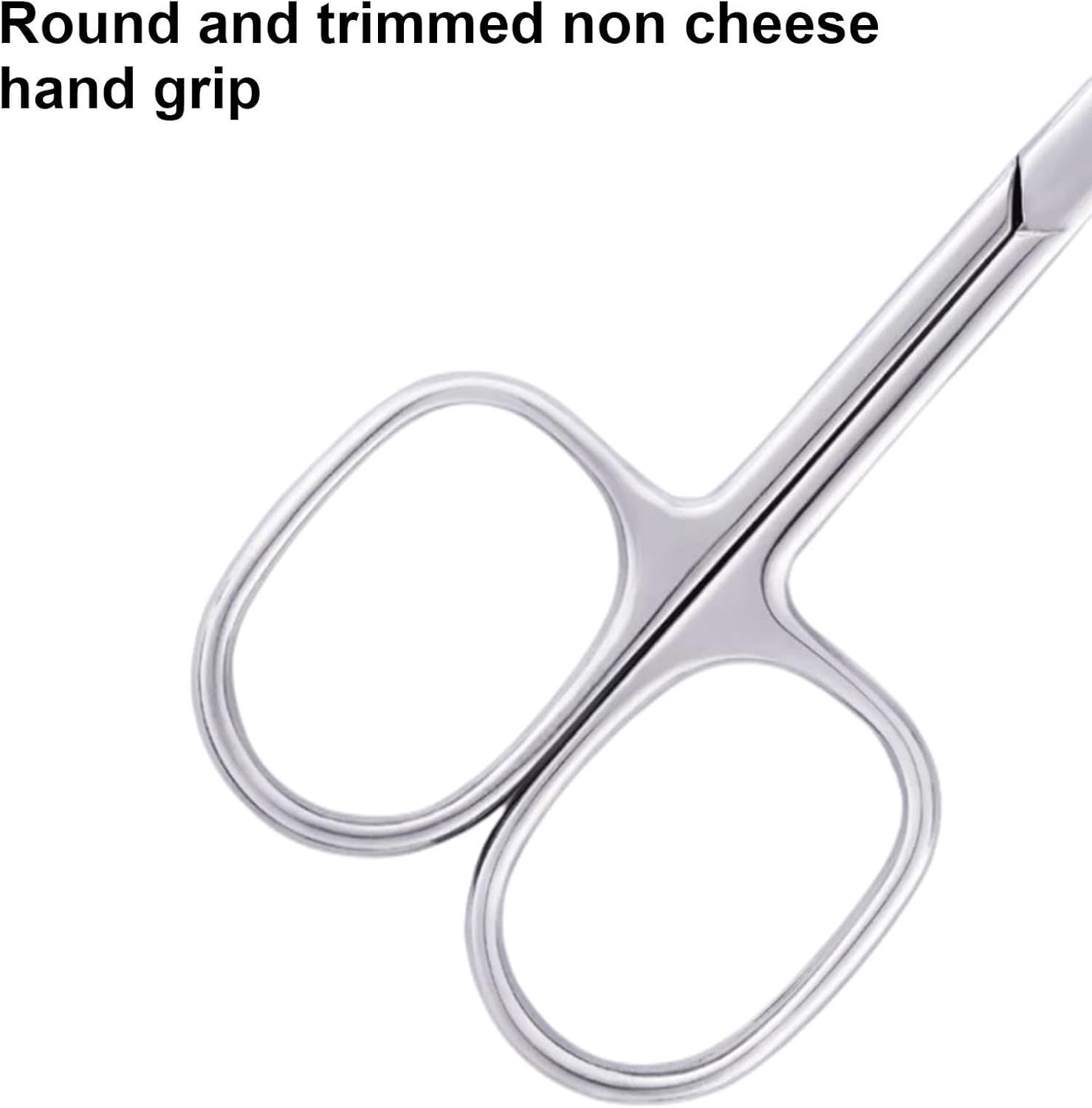 BUNIQ Stainless Steel Curved Eyebrow Scissors | Extra Fine Curved Eyebrow Scissors for Women | Beard/Nose Hair/Mustache/Eyelash Grooming Tool | Silver image number 4