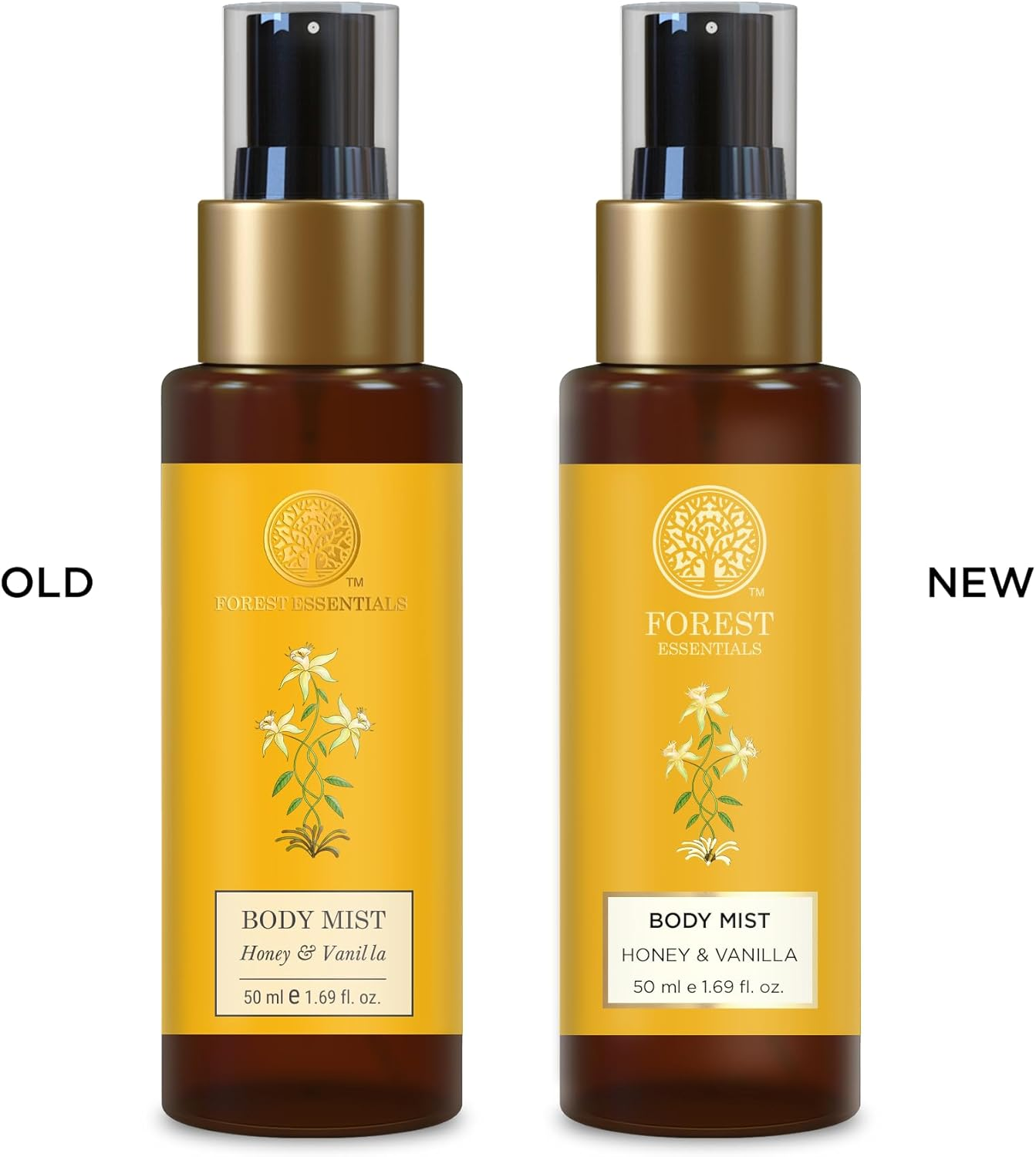 Forest Essentials Travel Size Body Mist Honey & Vanilla | Natural & Hydrating Body Spray for Men & Women | Luxury Floral and Oriental Fragrance | 50 Ml image number 2