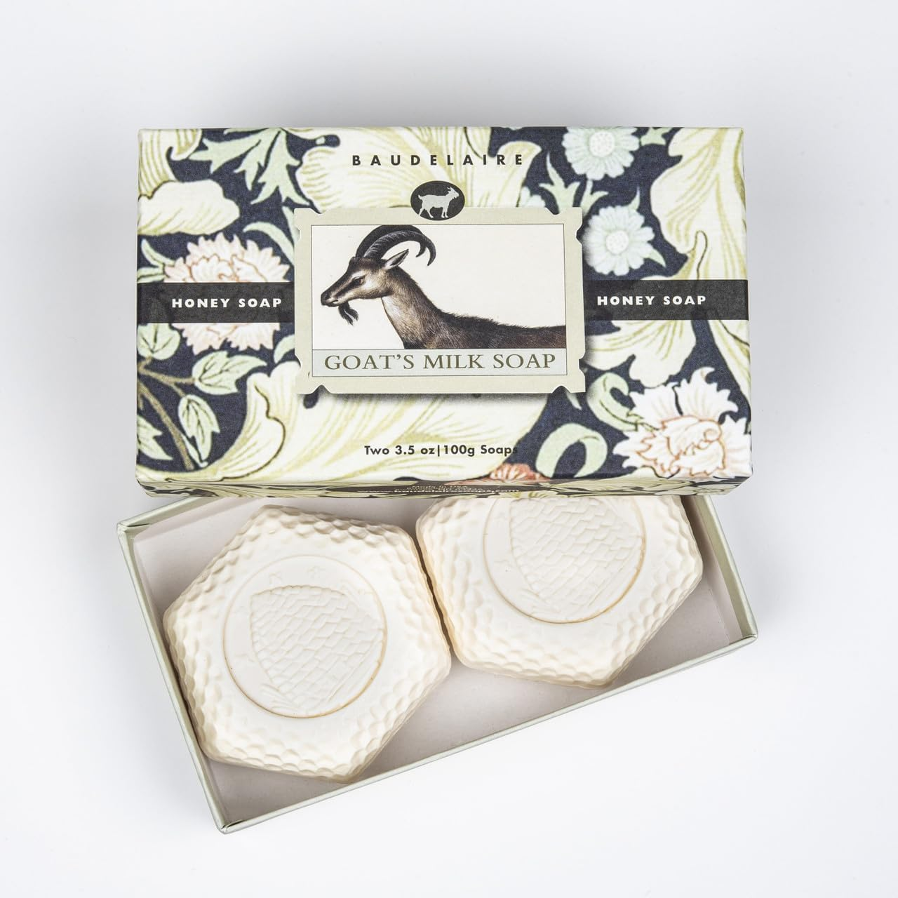 Baudelaire Honey Soap, Goats Milk, 2 Bar Set image number 1