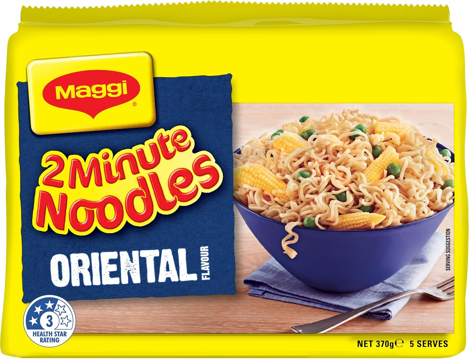 MAGGI 2 Minute Oriental Flavour Noodles 30 Pack, (6X5 Pack)