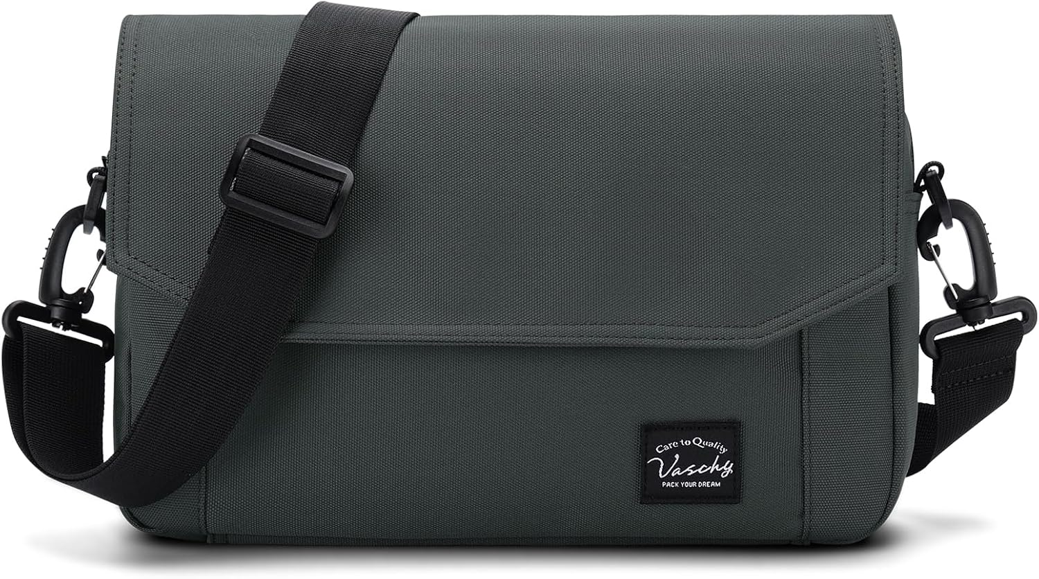 Lightweight Messenger Bag for Men,Vaschy Medium Classic Crossbody Flap Casual Satchel Shoulder Courier Bag