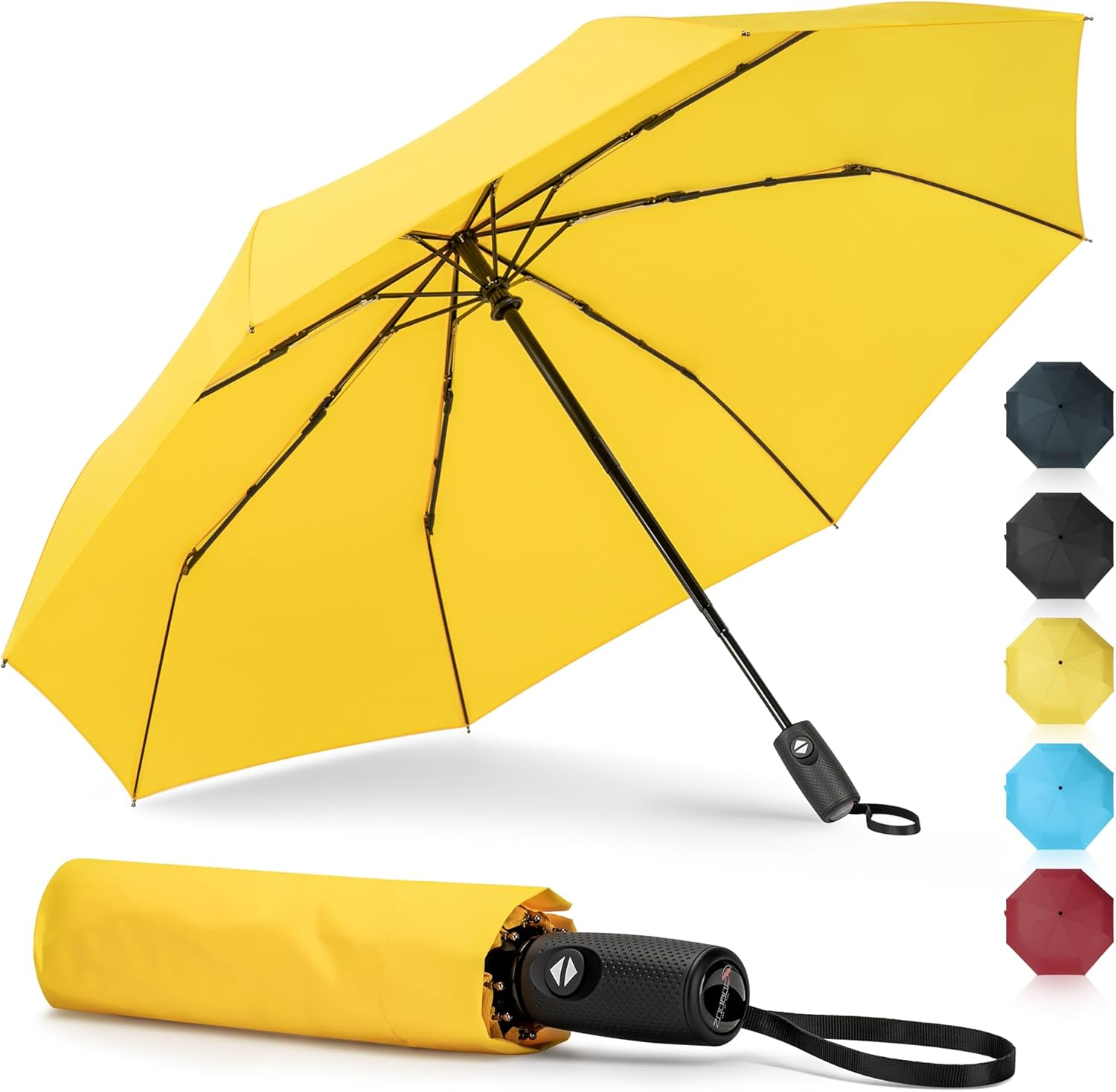 ZOMAKE Travel Folding Umbrella - Windproof Umbrellas Automatic Open and Close, Lightweight and Portable Campact Umbrella for Rain and Sun