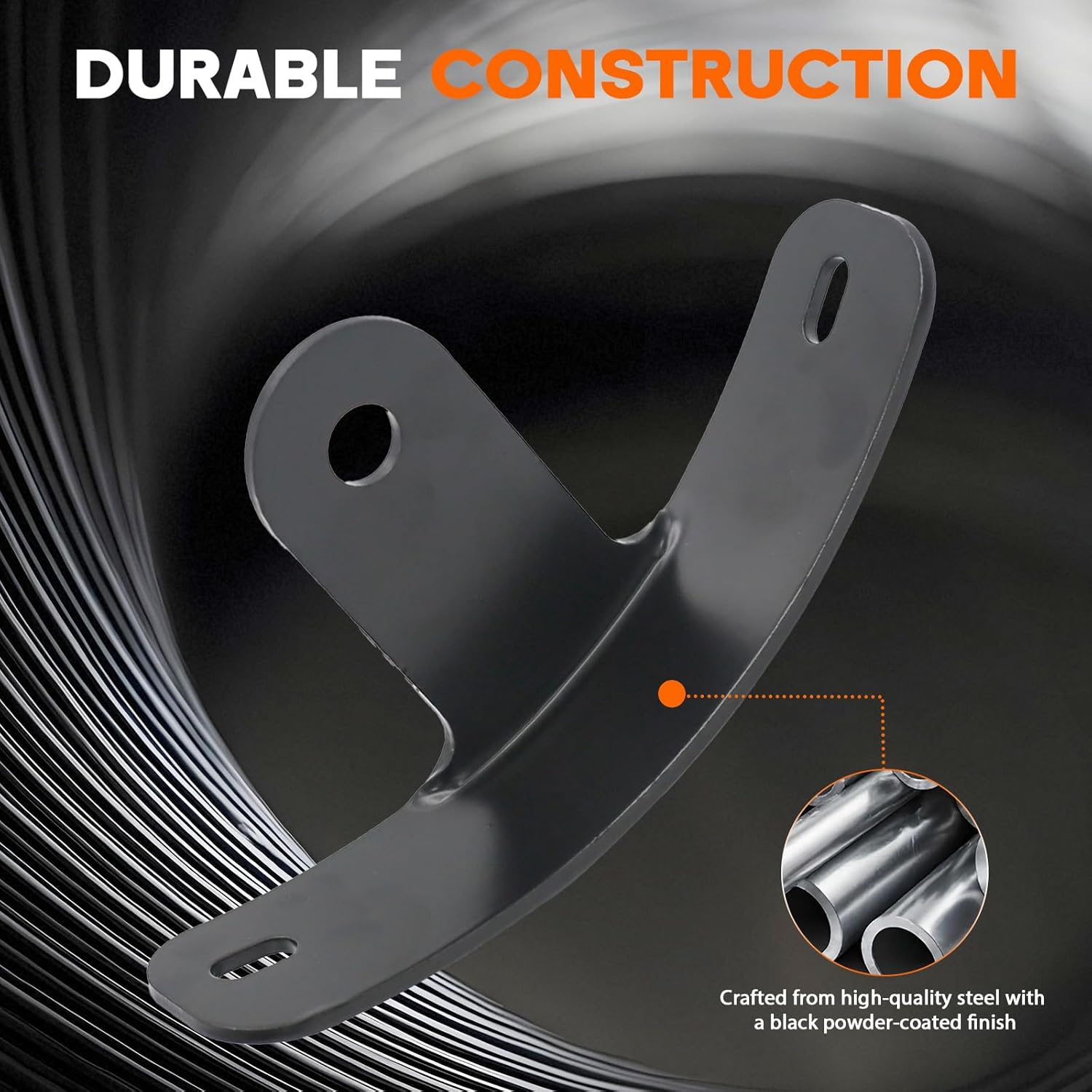 Rear License Plate Tag Mount Bracket Side Support Holder ,1/2" Shock Support Holder for Harley Davidson Sportster 48, 72, Iron 883, Iron 1200, Nightster, Roadster,1993-2025 Models,Curved Design image number 2