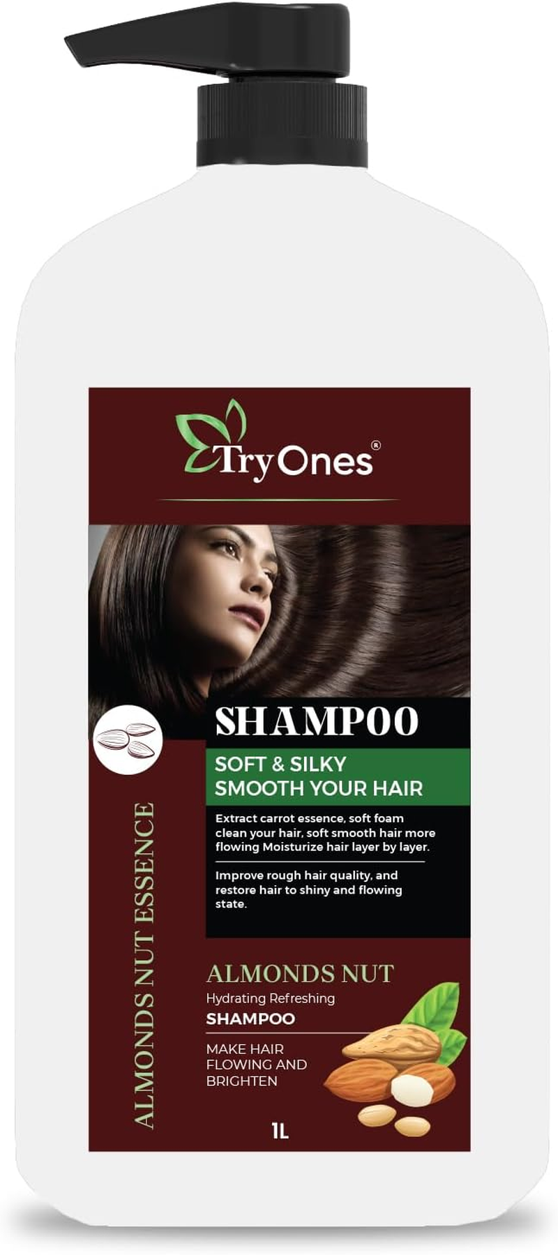 Almond Nut Hair Shampoo Thick and Glossy Shampoo|For Gorgeous Shiny Hair |With the Goodness of Badam Shampoo_1000_Ml image number 1