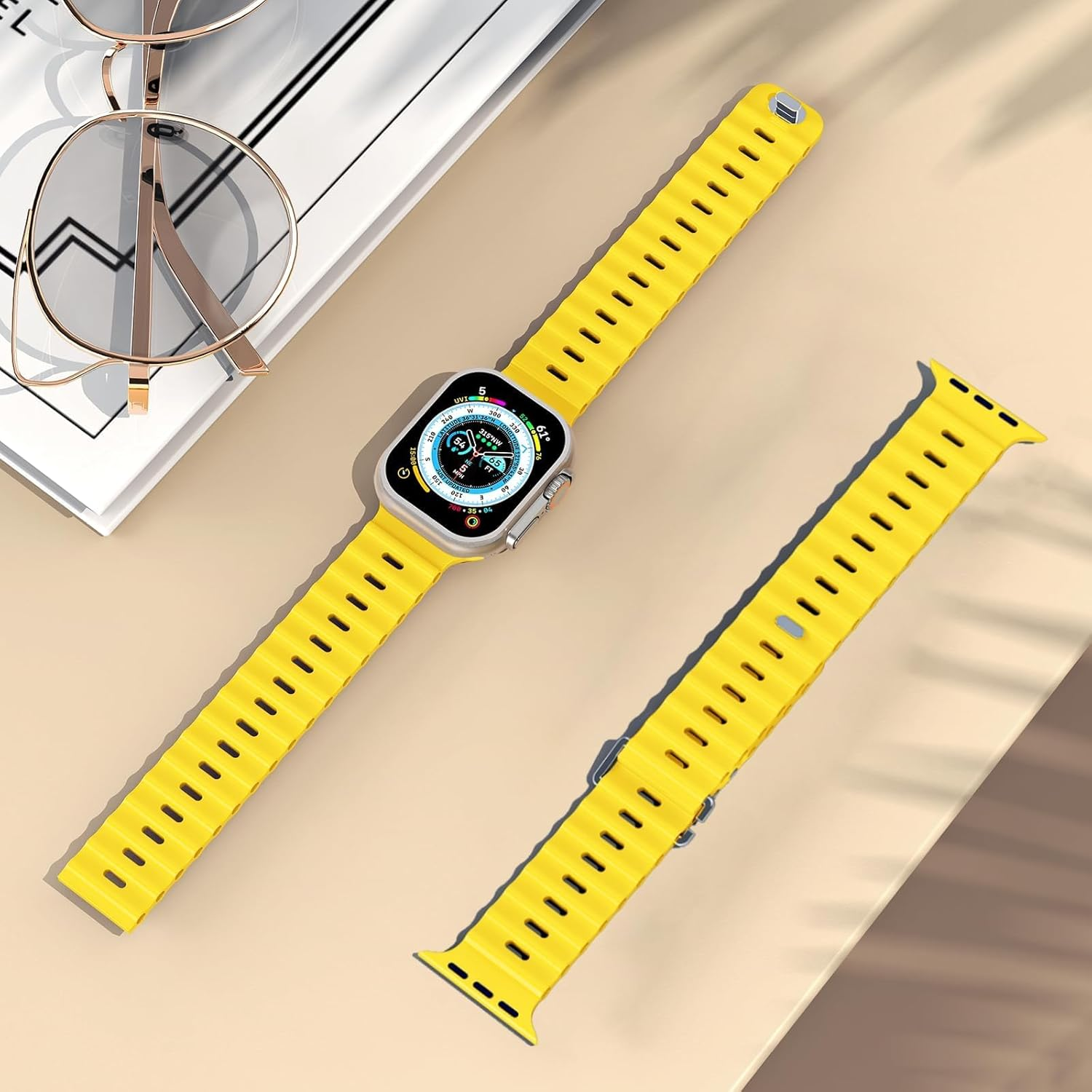 Lifenova [3 Packs] Sport Ocean Bands Compatible with Apple Watch Band 42Mm 44Mm 45Mm 49Mm for Women Men Waterproof Strap Replacement Wristbands Accessories for Iwatch Apple Watch Ultra SE Series 8/7/6/5/4/3/2/1 image number 6