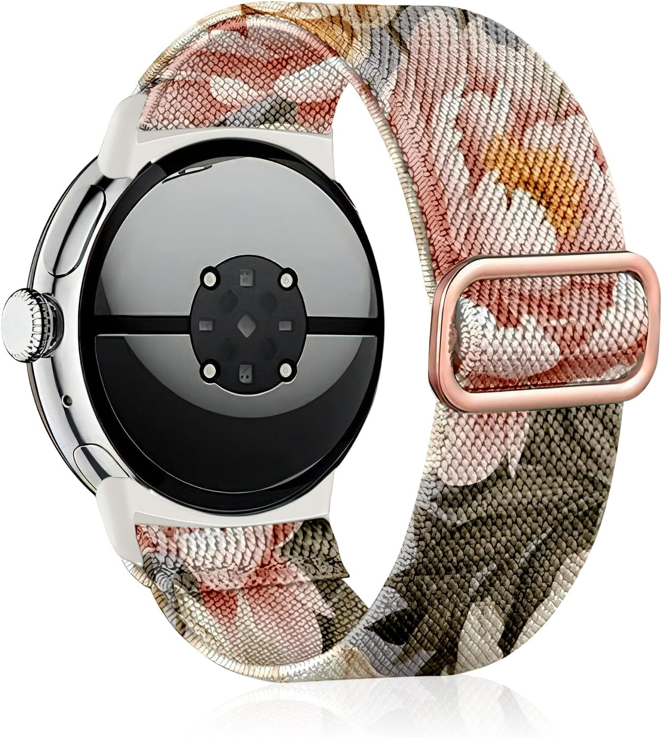 Zspoly Nylon Band Compatibel with Google Pixel Watch 2/1/3 4 (41Mm) Google Pixel Watch 4 3 （45Mm）,Elastic Adjustable Bands for Men/Women