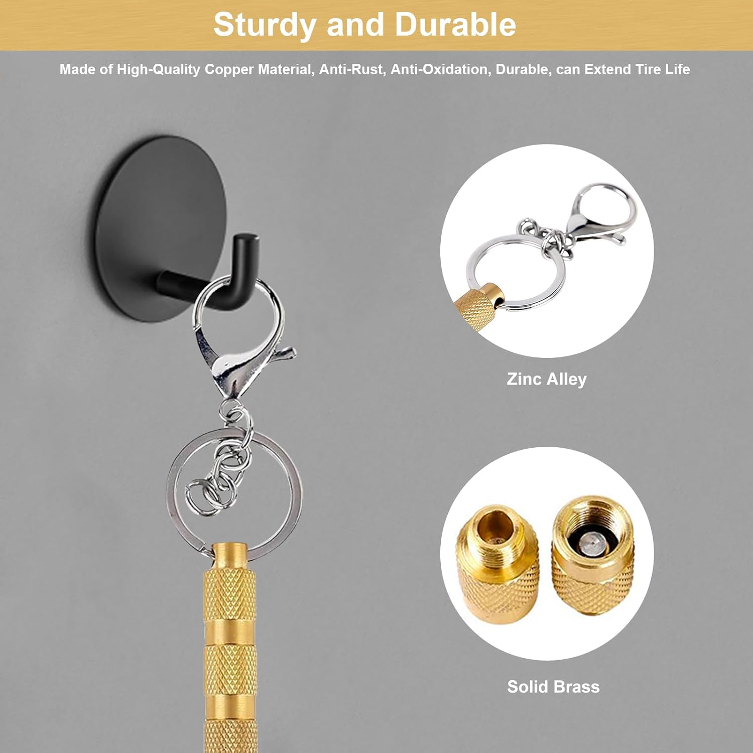 GODESON Tire Air Deflators for Offroad Vehicles,4 in 1 Solid Brass Easy Storage and Using Tire Air down Tool image number 3