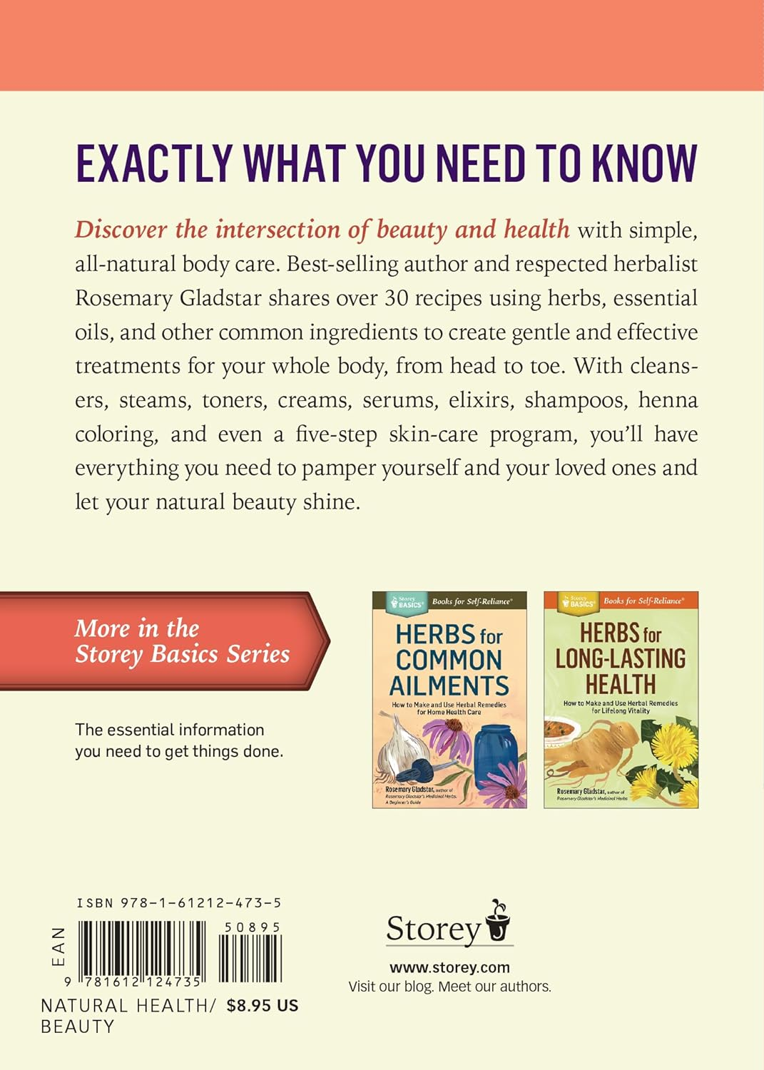 Herbs for Natural Beauty: Create Your Own Herbal Shampoos, Cleansers, Creams, Bath Blends, and More. a Storey BASICS&reg; Title