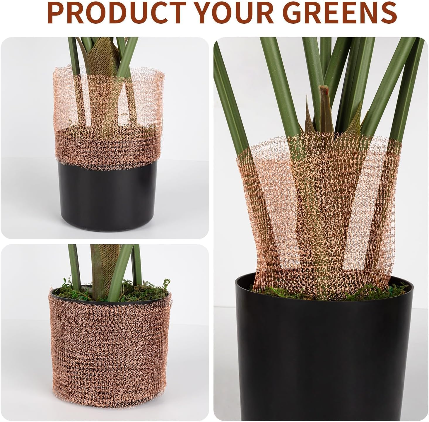 Copper Pest Control Mesh Roll, 1Roll Mesh Rodent Control Copper Wool, Double Layer Copper Mesh Rodent Control, Knitted Copper Mesh Roll Double Layer Fabric Wool Hole Filler Used for House and Garden image number 2