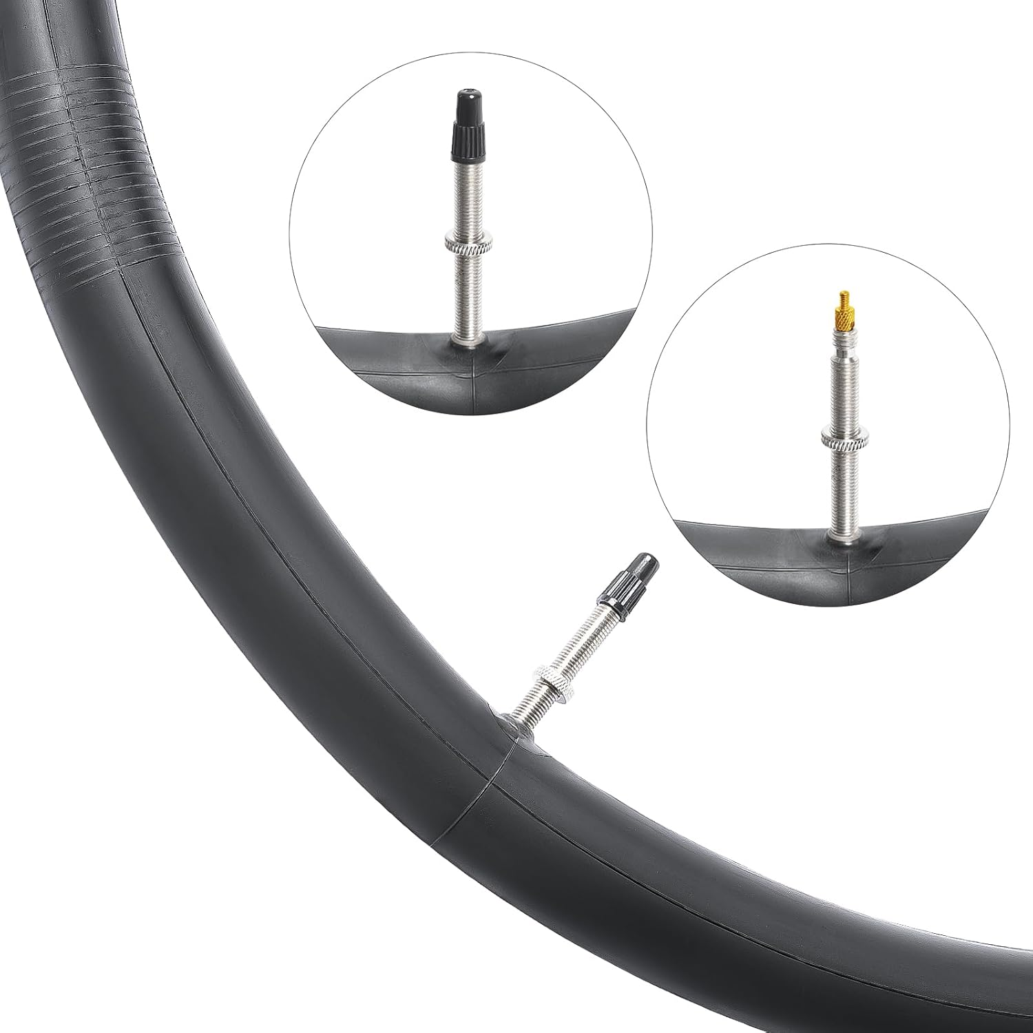 Yunscm 2 Pcs,700X28C Bike Tubes,700X25/32C Bike Inner Tubes,Presta Valve 48Mm,Ideal for High Wheel Rims,Road Bike Tube 700X25C/28C/30C/32C,700X28C Road Bike Tubes,700C Tube 25C/28C/30C/32C image number 5