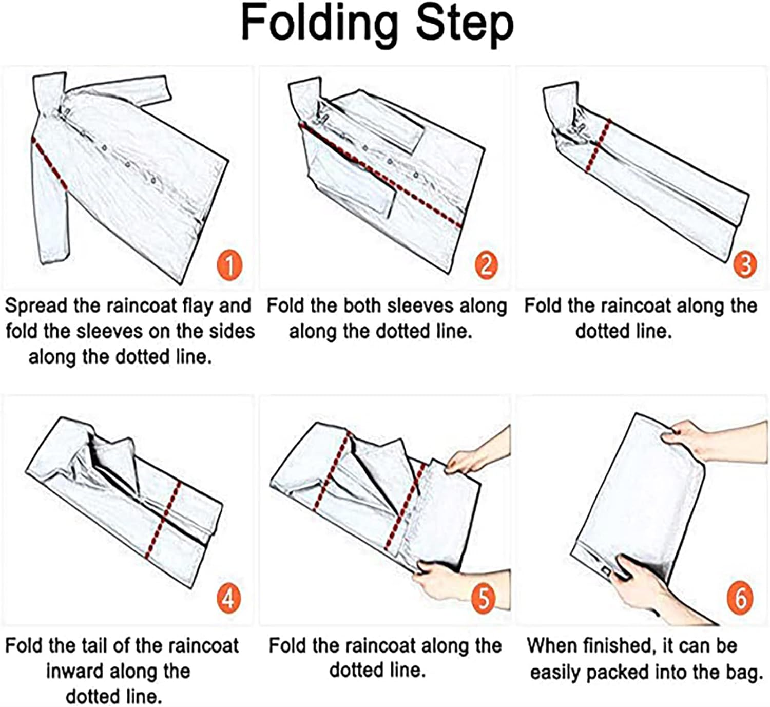 EVA Rain Poncho, 2 Pcs Raincoat for Women Men, with Hood，Reusable EVA Rain Ponchos Raincoat - Black+White image number 5