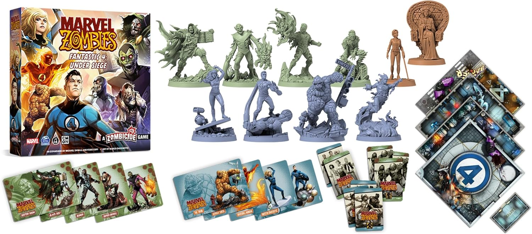 Asmodee Marvel Zombies Fantastic 4 under Siege a Zombicide Game image number 3