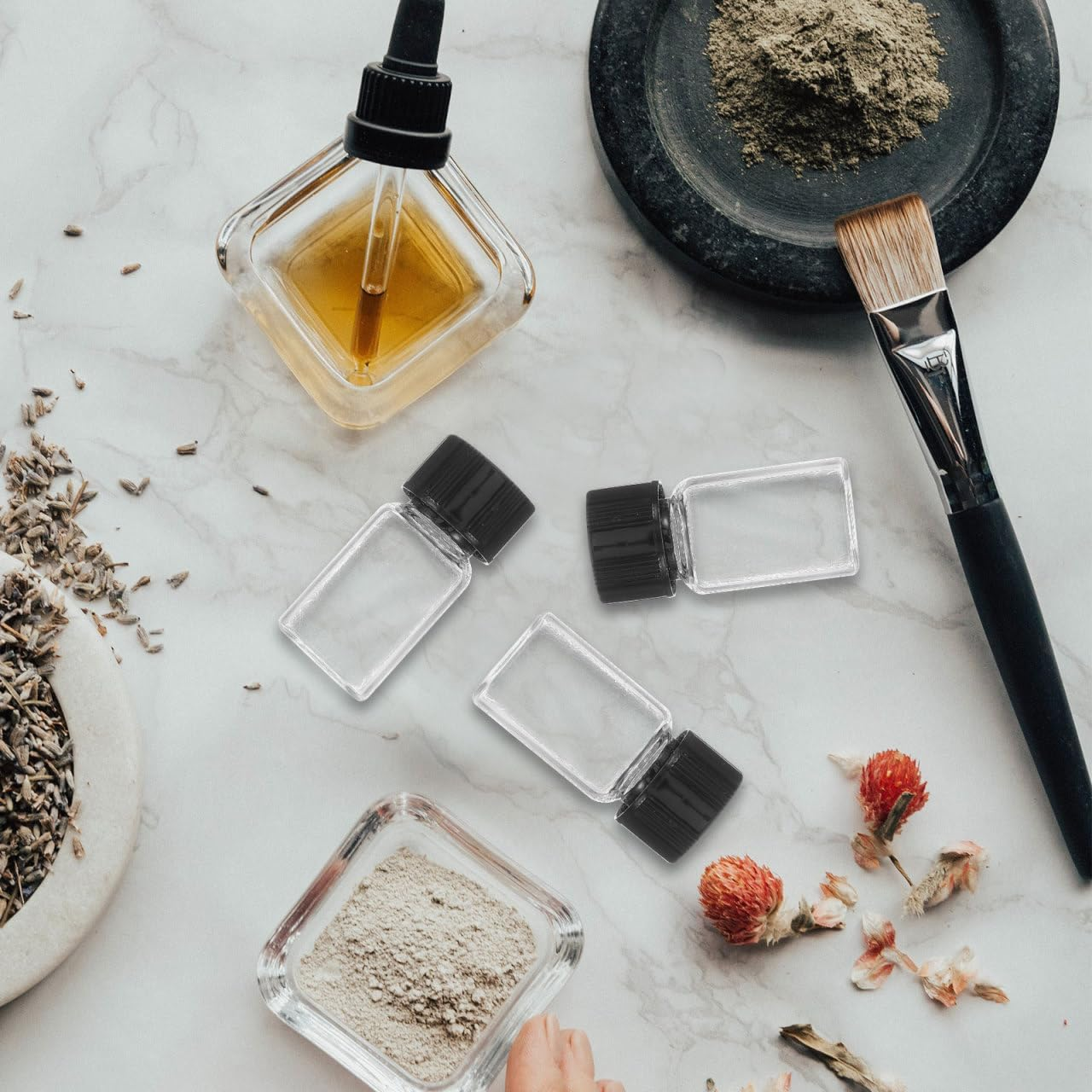 10 Pcs Clear Glass Vials with Screw Caps Small Liquid Sample Vials 3Ml Leak-Proof Vial for Water Samples, Pill, Essential Oil image number 4