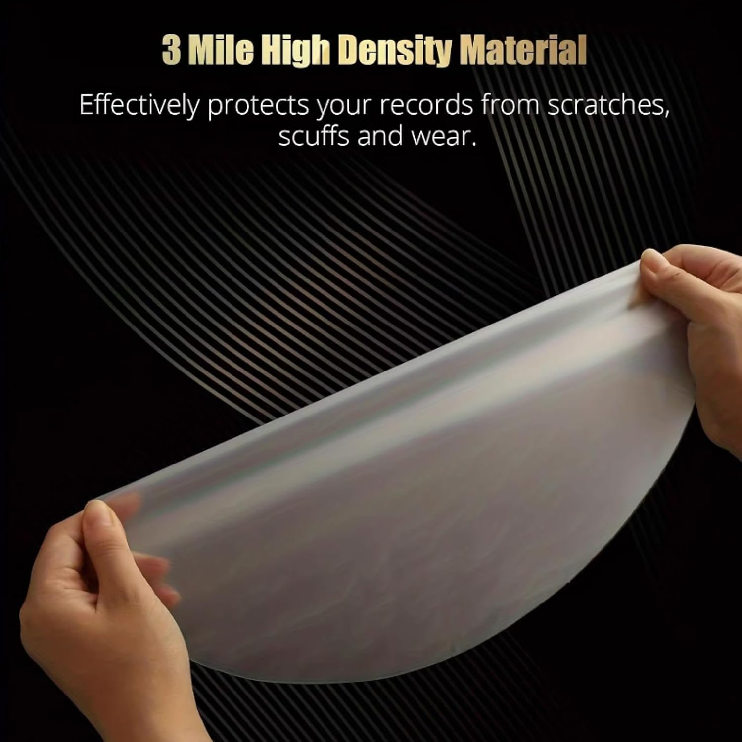 50 Pack of Anti-Static & Dust Vinyl Record Inner Sleeves, Rounded Acid-Free LP Sleeves for 12-Inch Single & Double LP Album Covers, Ultimate Protection for Your Precious Record Collection image number 5