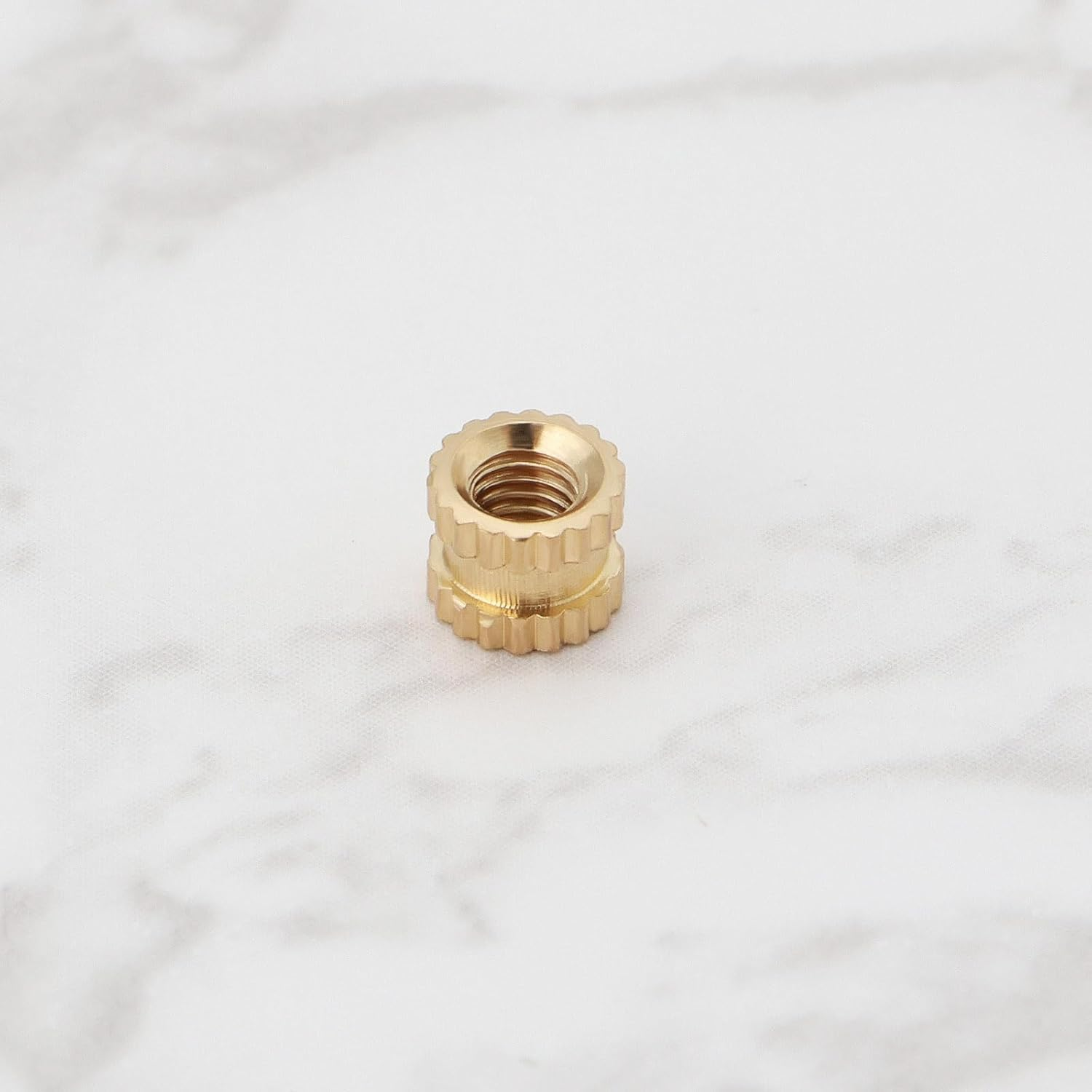 Emsea 200PCS 3D Printing Threaded Insert M3X4X5Mm Thread Knurled Brass Nuts for 3D Printers Electrical Molding Machines Brass Embedding Nuts Gold image number 4