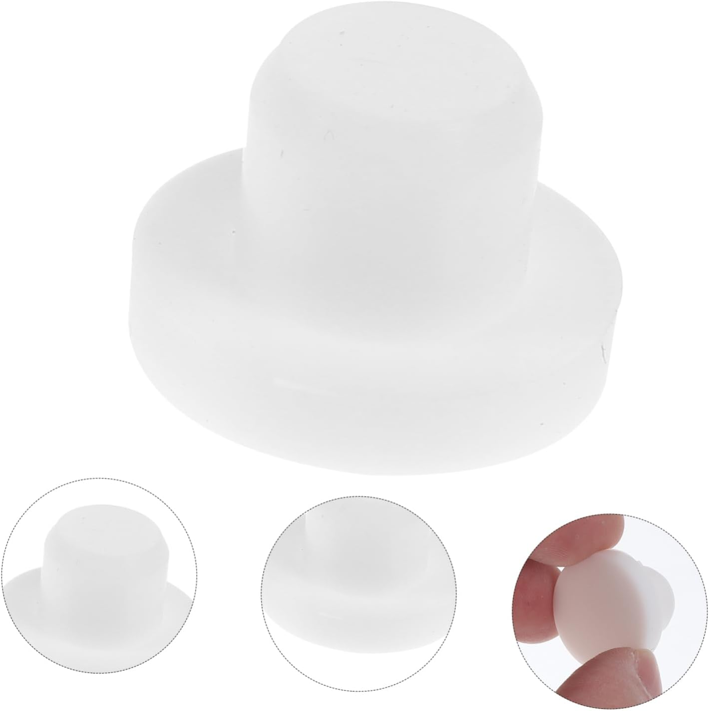 Gatuida Plant Pot 10Pcs Silicone Stopper Reusable Solid Plug Bulk Sealing Stopper Silicone Plugs Solid Flower Pot Solid Stopper Plugs S12 Silica Gel White Replace Bottle