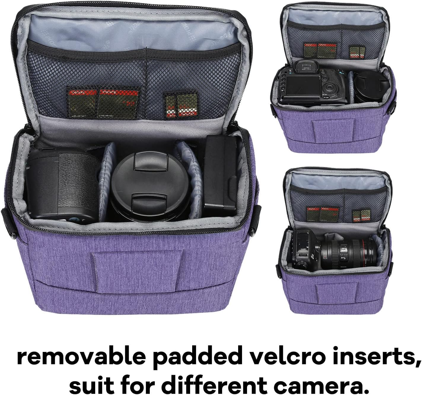 G-Raphy Camera Bag DSLR SLR Waterproof Camera Bag with PU Leather Handle Camera Accessories for Men Women image number 2