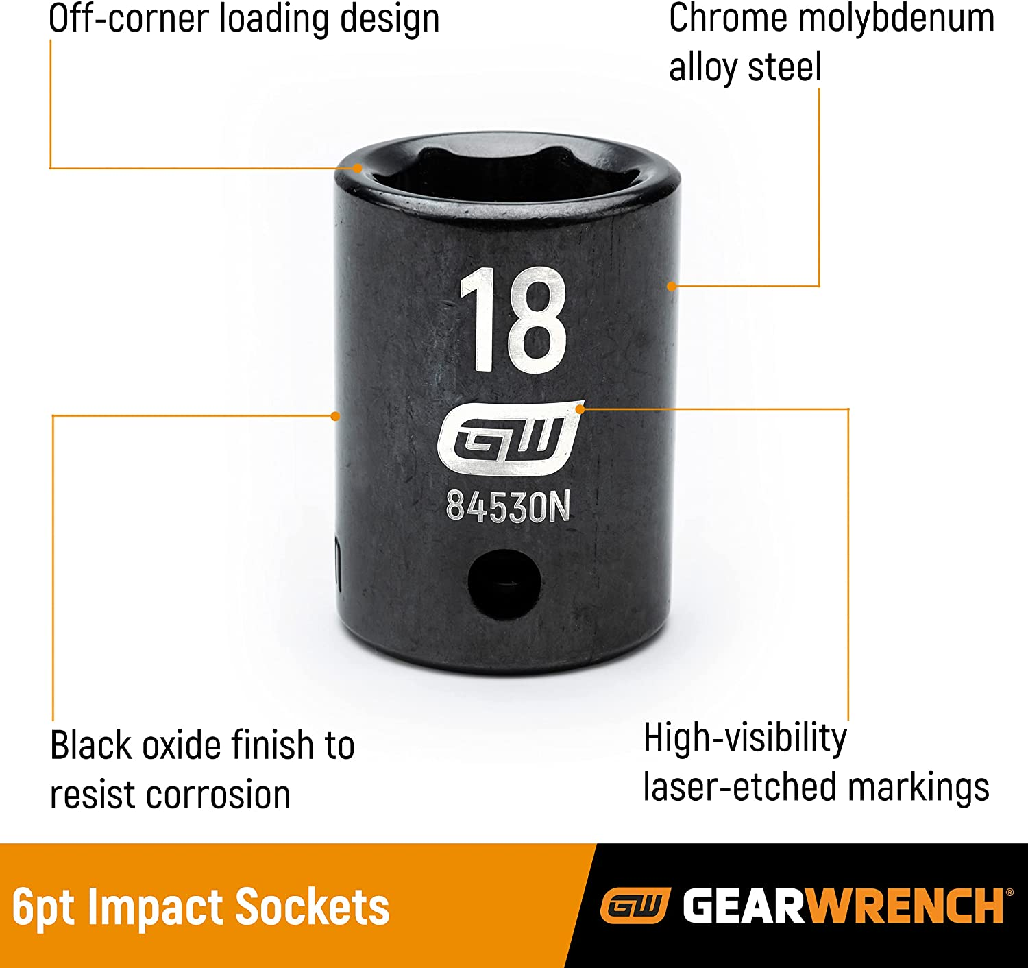GEARWRENCH 3/8-Inch Drive 6 Point Standard and Deep Impact Metric Socket 29-Pieces Set, Black, 84925N image number 1