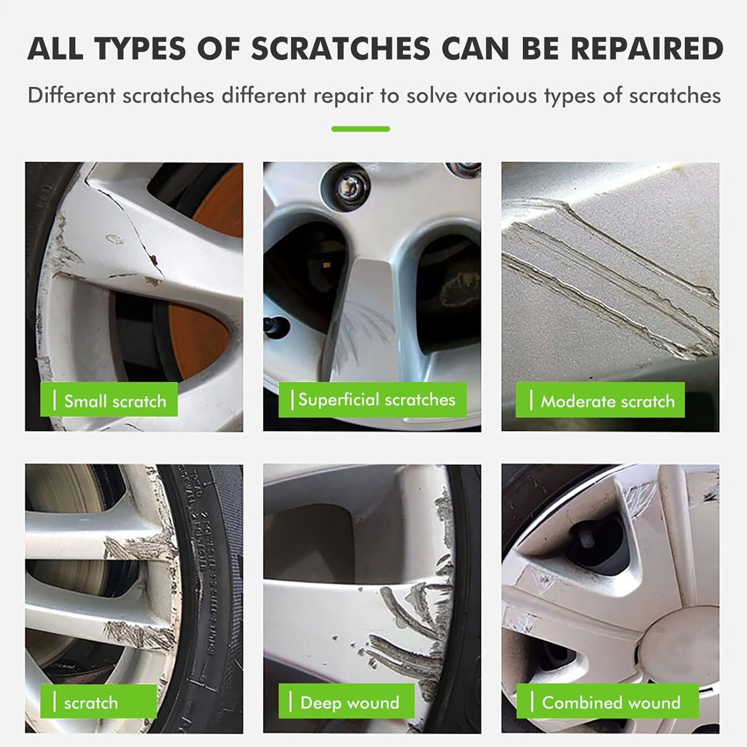 Wheel Scratch Repair Kit for Curb Rash - 10Ml Waterproof Rust Proof Auto Accessory - Car Paint Repair,For Home Professional Automotive Vehicle Maintenance Detailing Auto Supplies image number 1